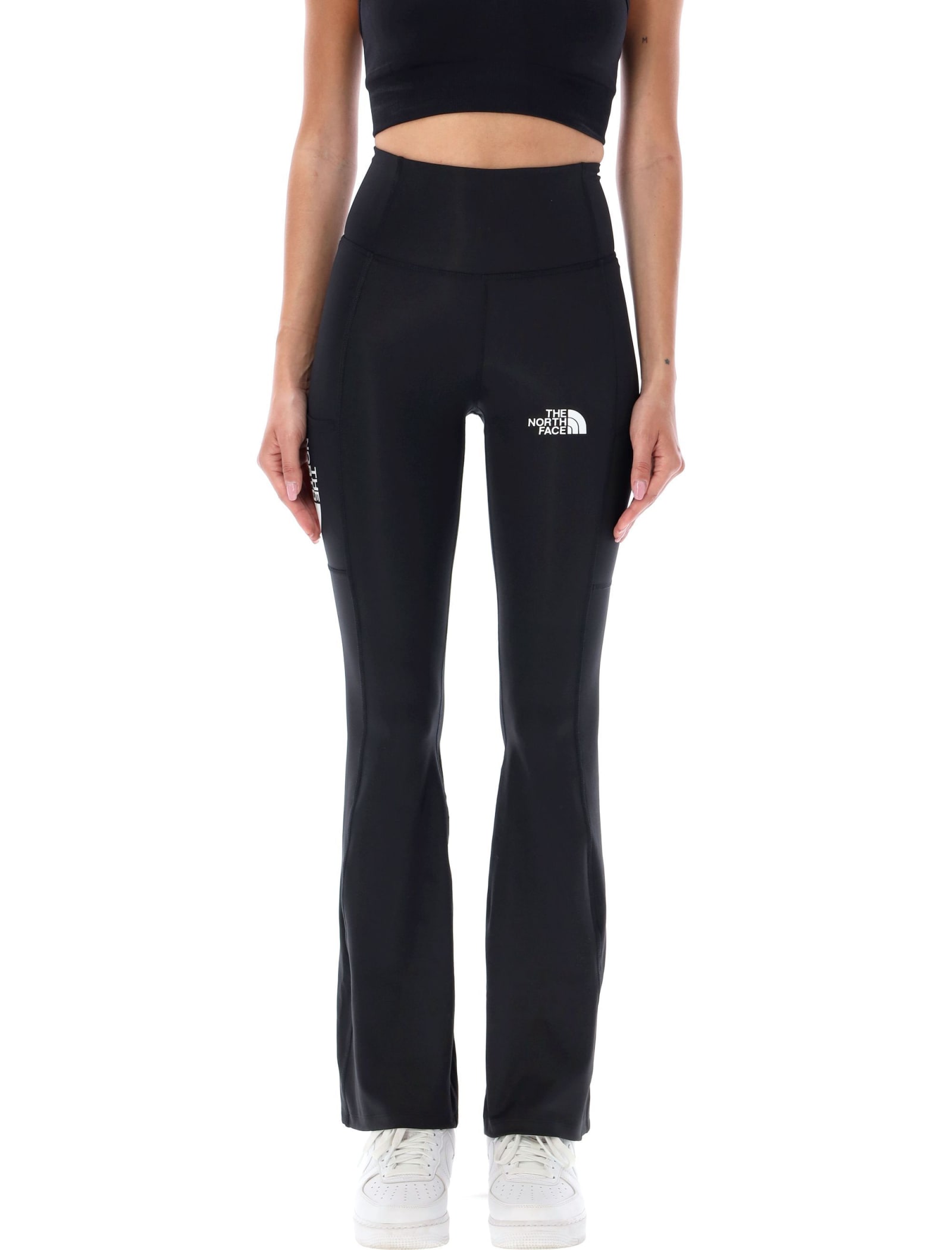 The North Face Poly Knit Flared Leggings In Black