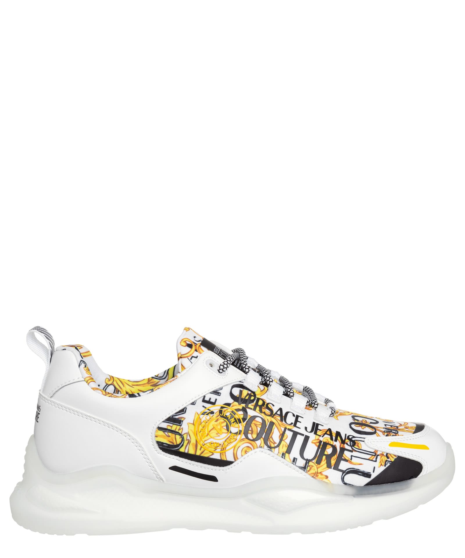 VERSACE JEANS COUTURE LEVION LOGO COUTURE LEATHER SNEAKERS