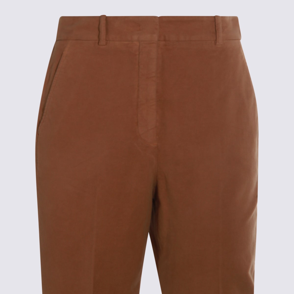 Incotex Comfortable Trousers Featuring Elastic Waistband In Brown