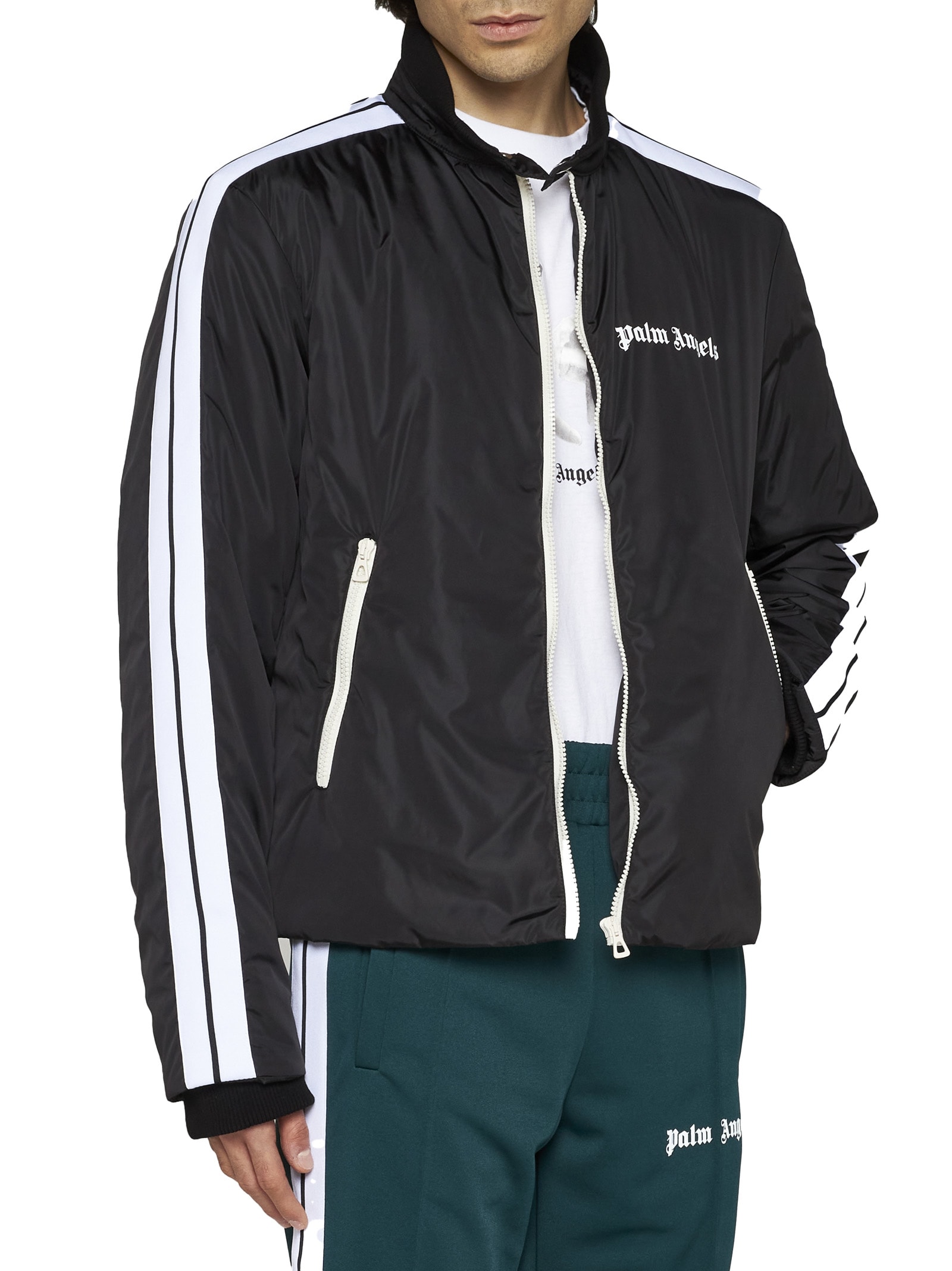 Palm Angels Padded Jacket In Nero
