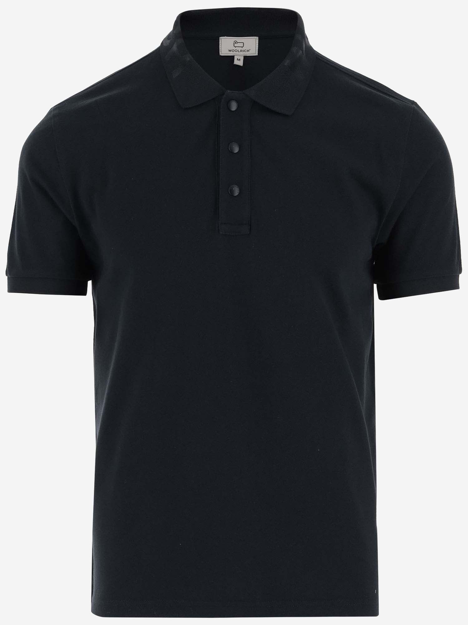 Shop Woolrich Stretch Cotton Polo Shirt In Nera