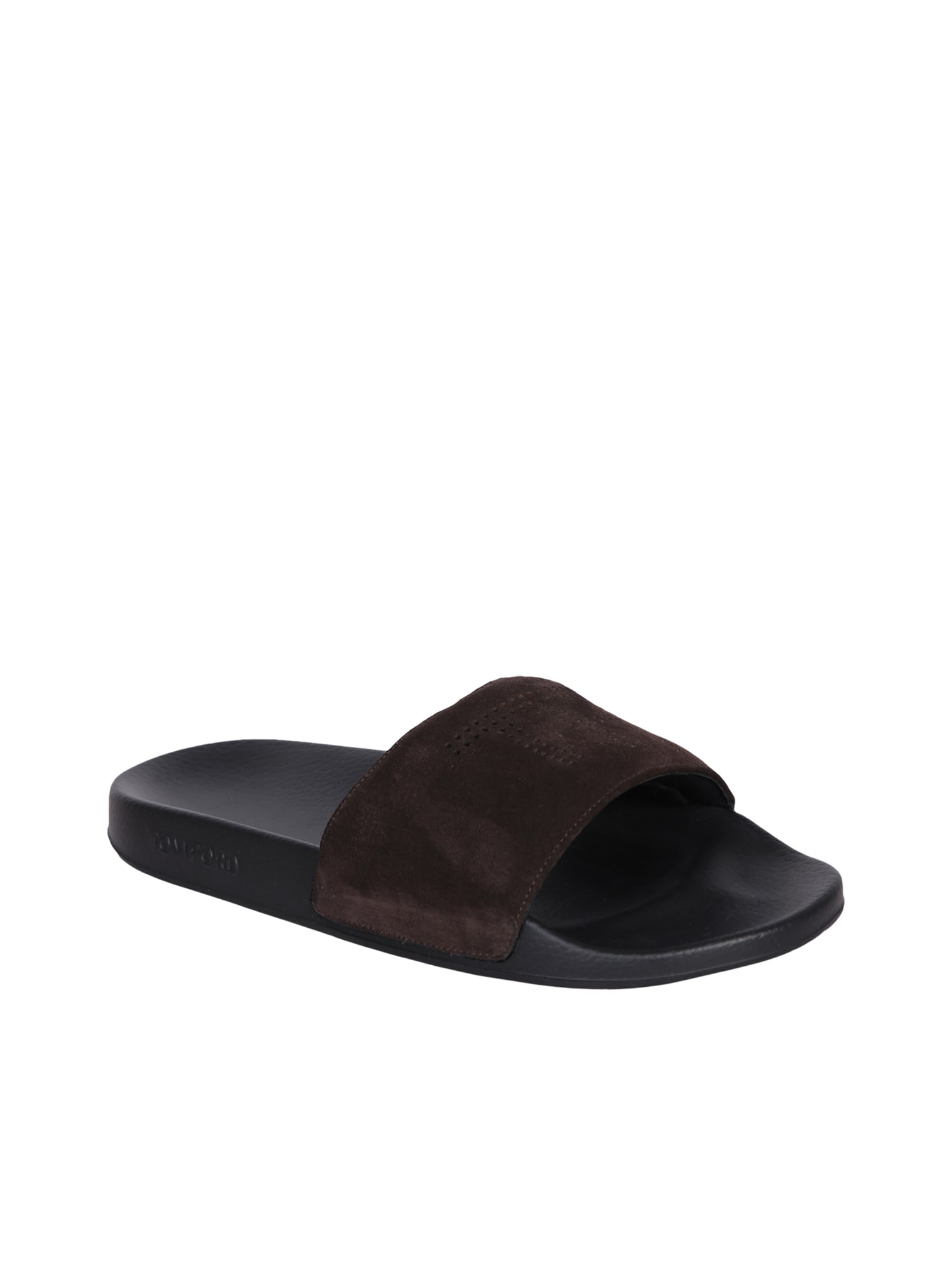 Shop Tom Ford Suede Sandals Slides In Brown