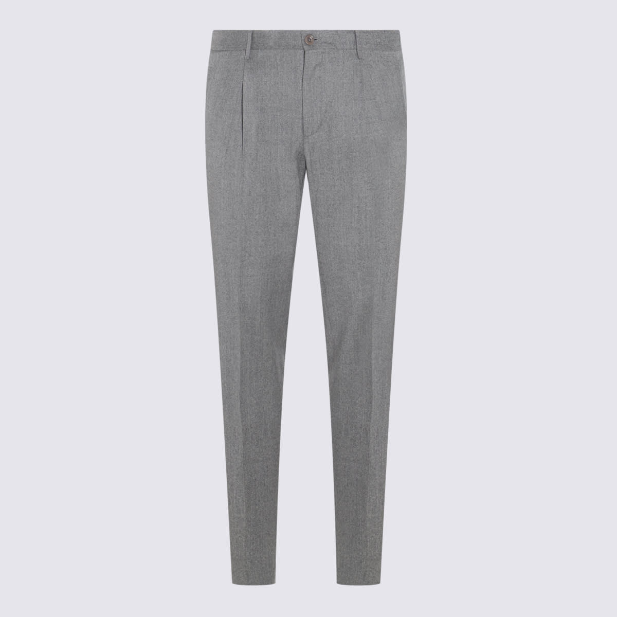 INCOTEX LIGHT GREY WOOL PANTS 