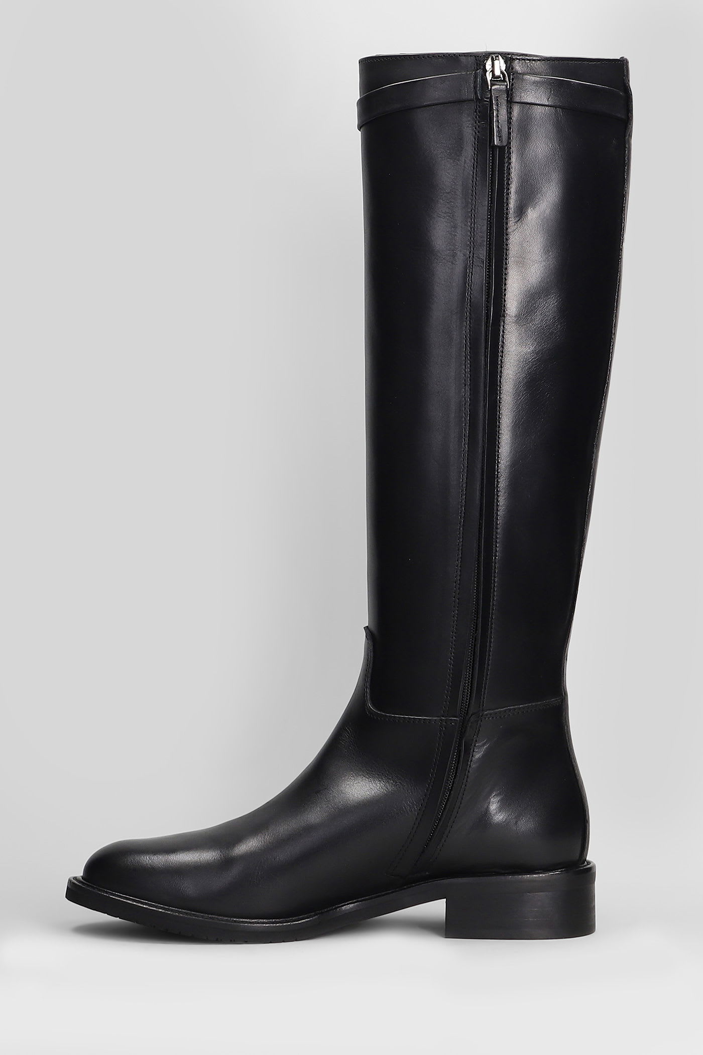 Julie Dee 30mm Buckle-fastening Leather Boots In Black