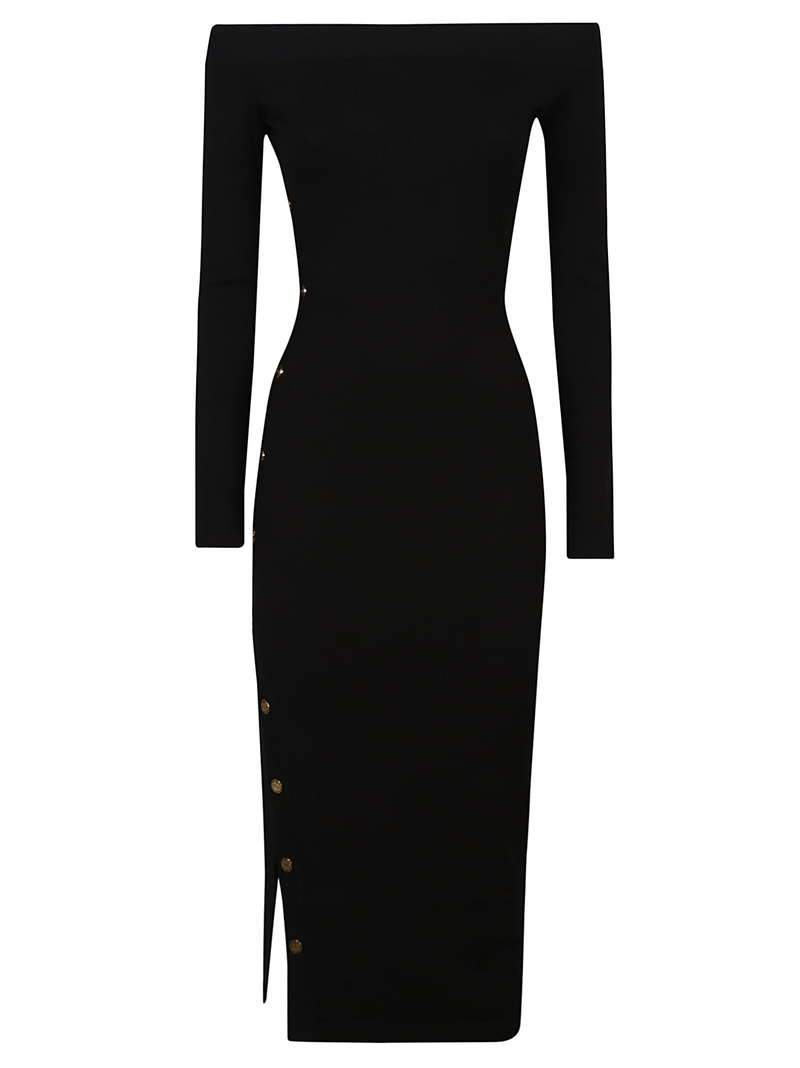 Shop Elisabetta Franchi Dress In Nero