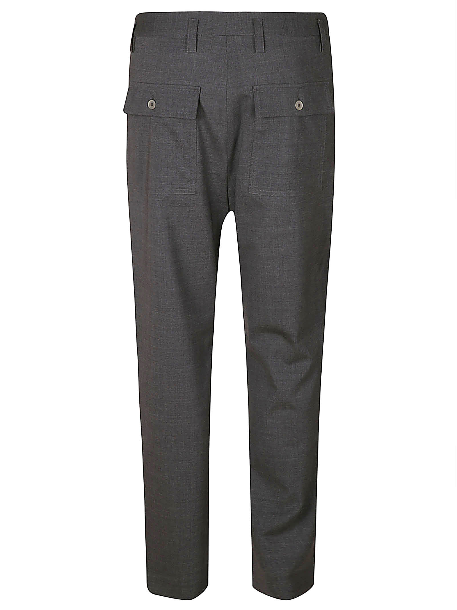 Shop Maison Flaneur Regular Formal Trousers In Gray