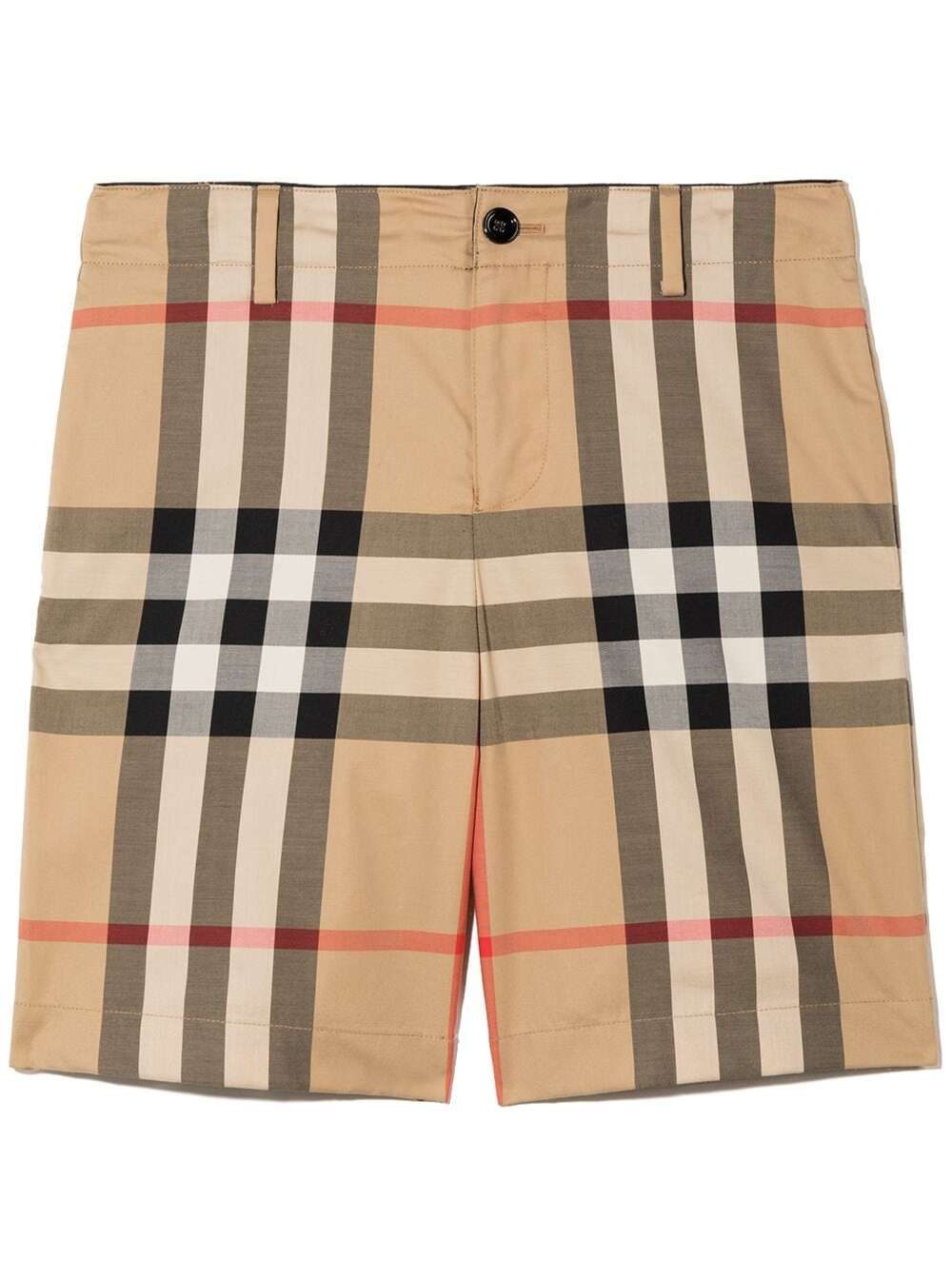 Burberry Kids Boys Vintage Check Cotton Bermuda Shorts