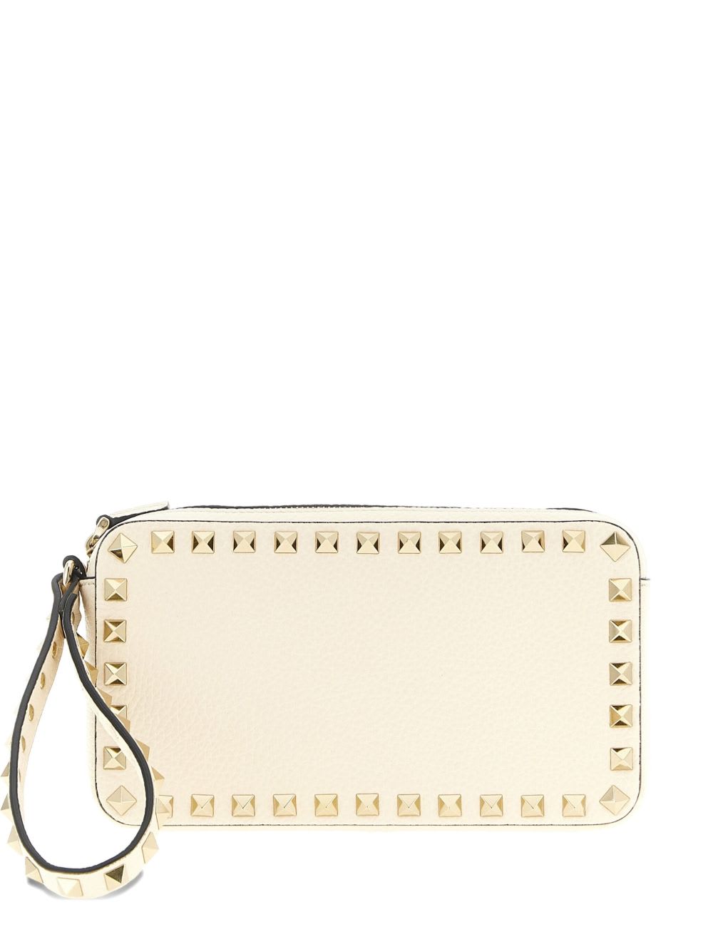 Valentino Garavani Rockstud Leather Mini Bag In White
