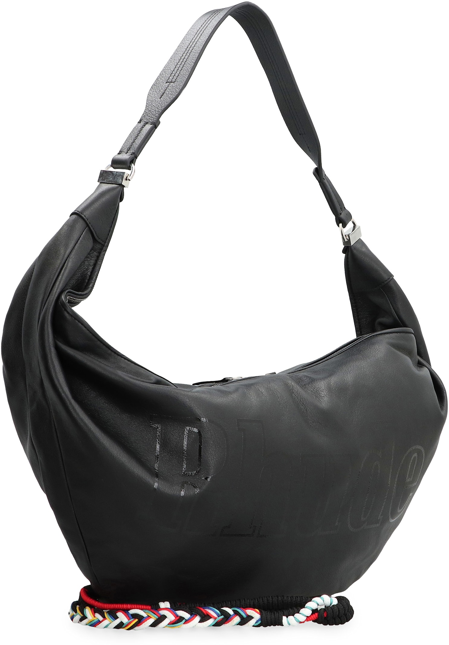 Rhude Leather Messenger Bag In Black