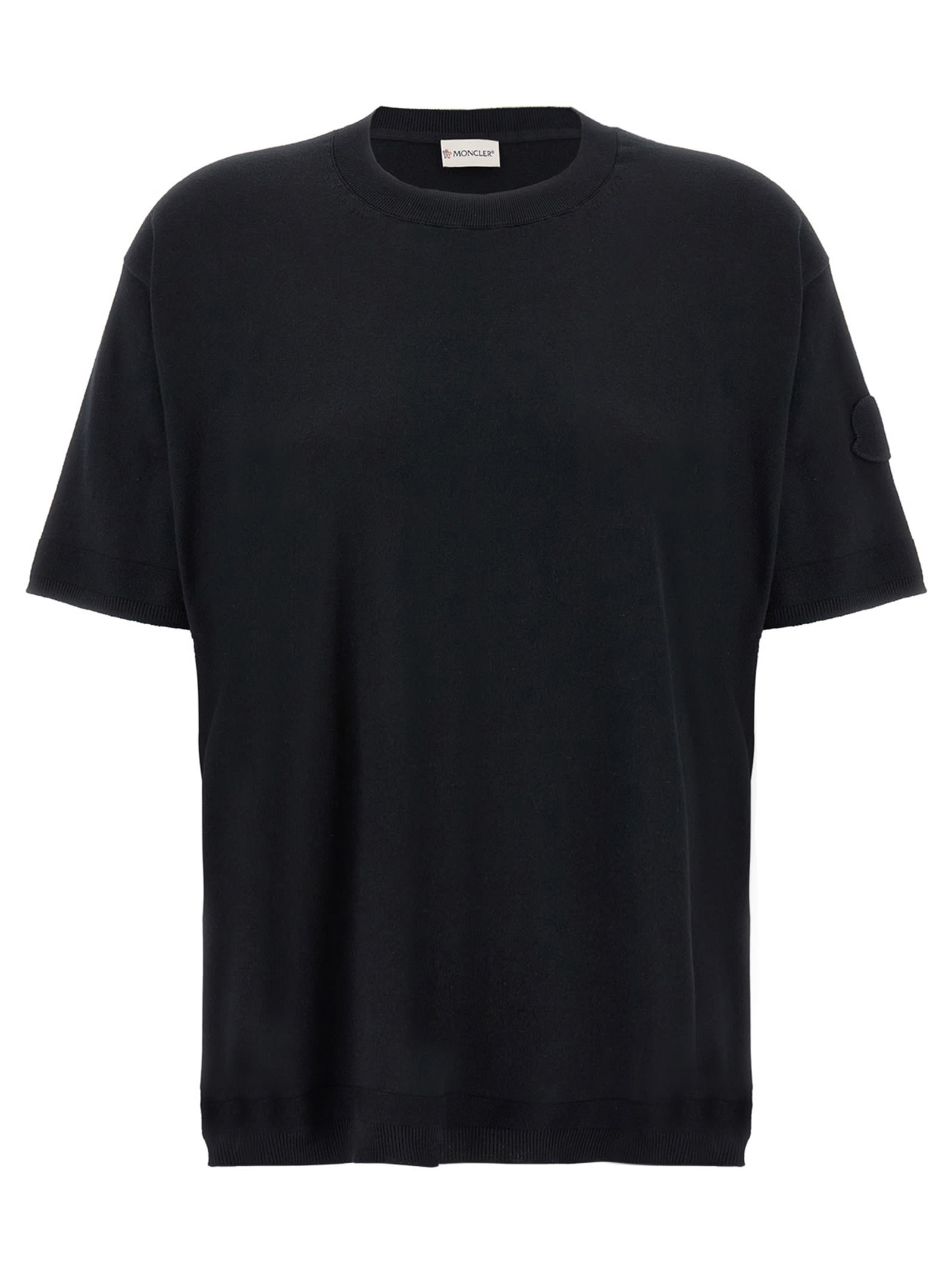 Moncler Crew Neck Patch Detail Short Sleeves T-shirt