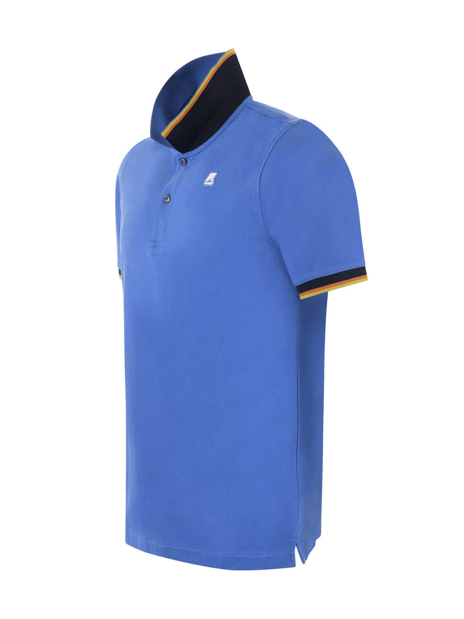 Shop K-way Polo Shirt In Clear Blue