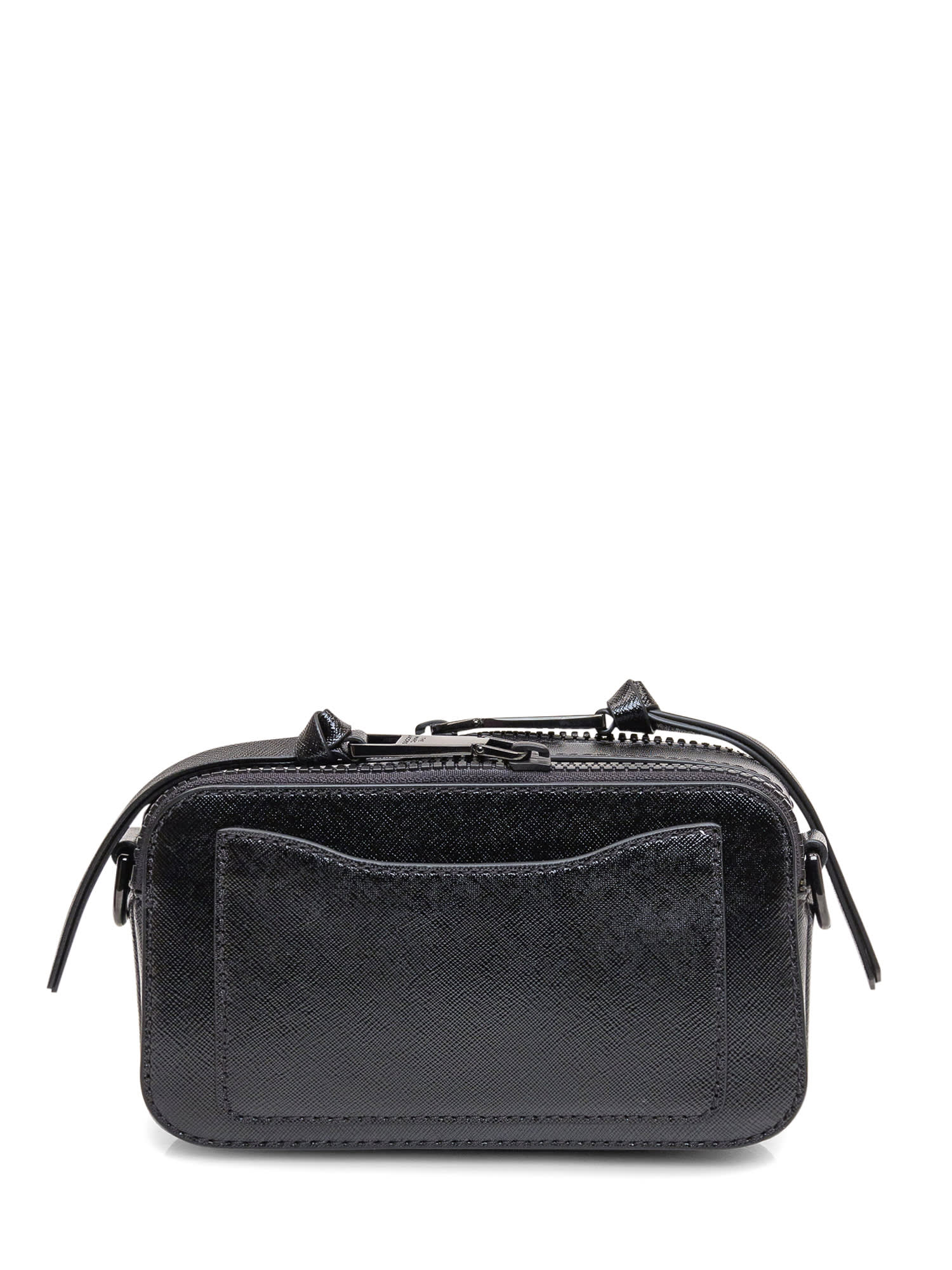 Marc Jacobs Black 'The Croc-Embossed Snapshot' Bag