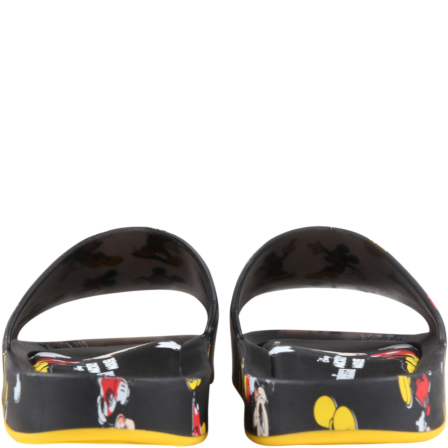 Shop Melissa Black Sandals For Boy With Mickey Mouse