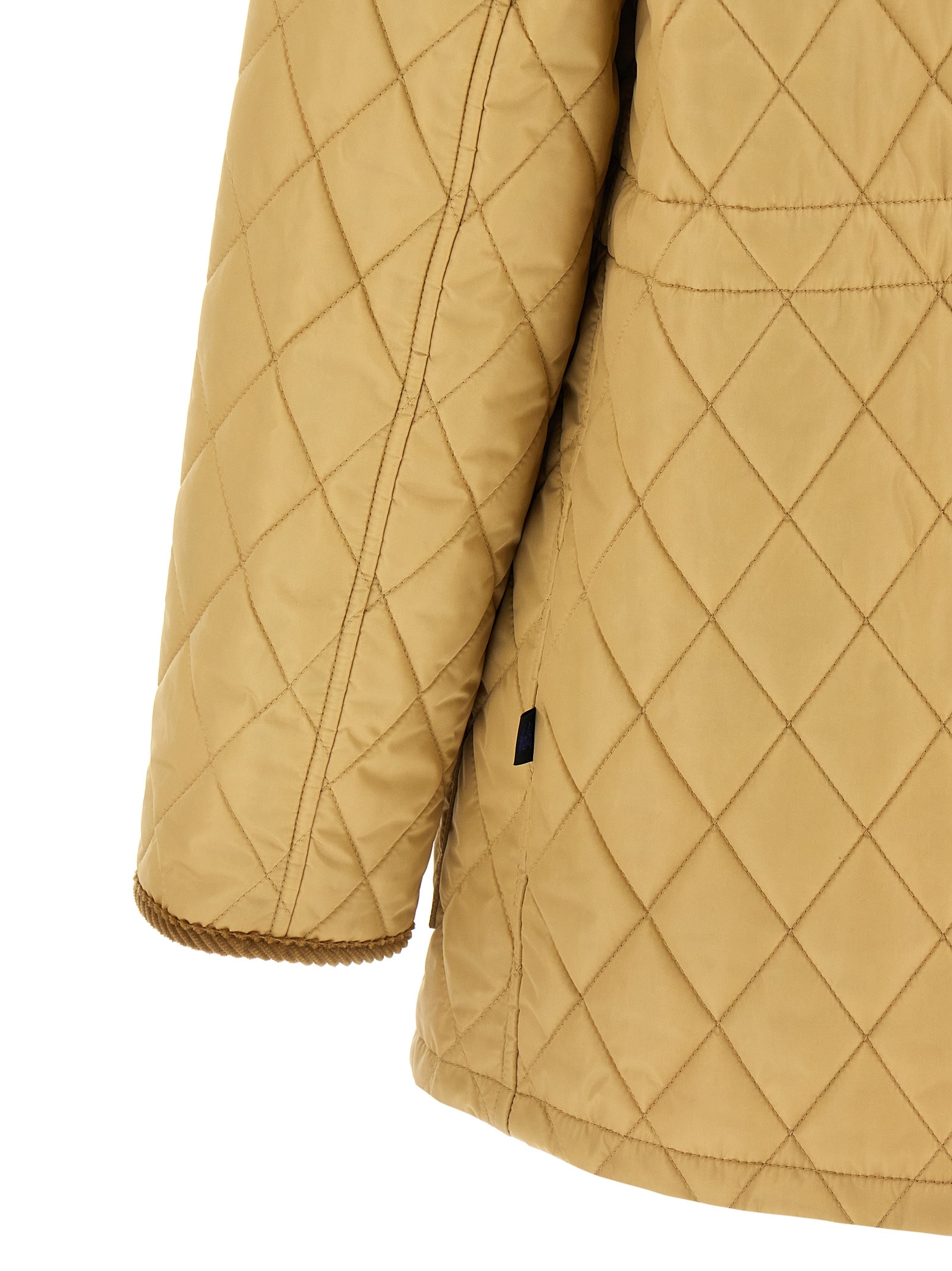 Burberry Beige Jacket Stitching In Flax