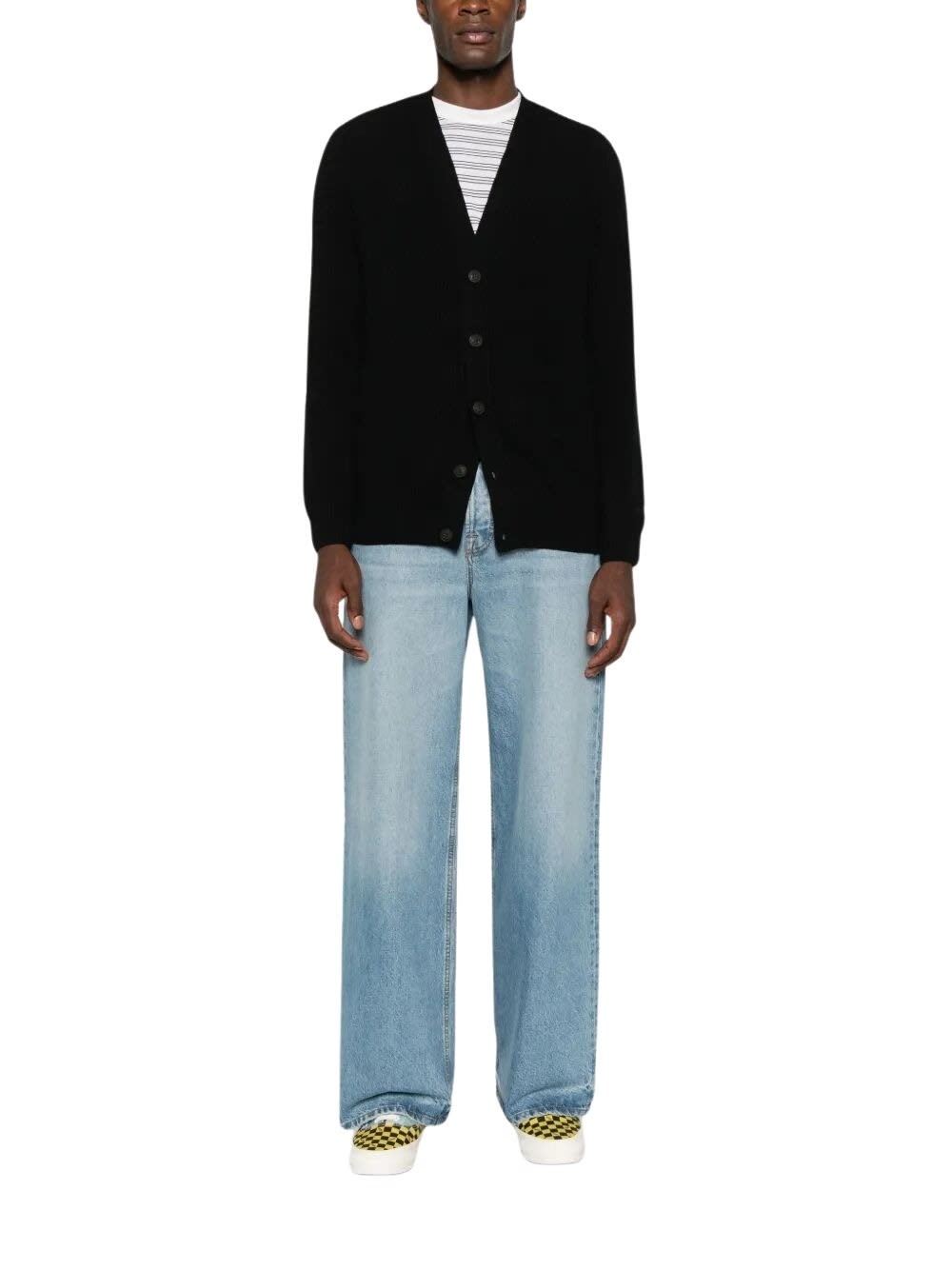 Mc2 Saint Barth Herrison Rib Wool In Black