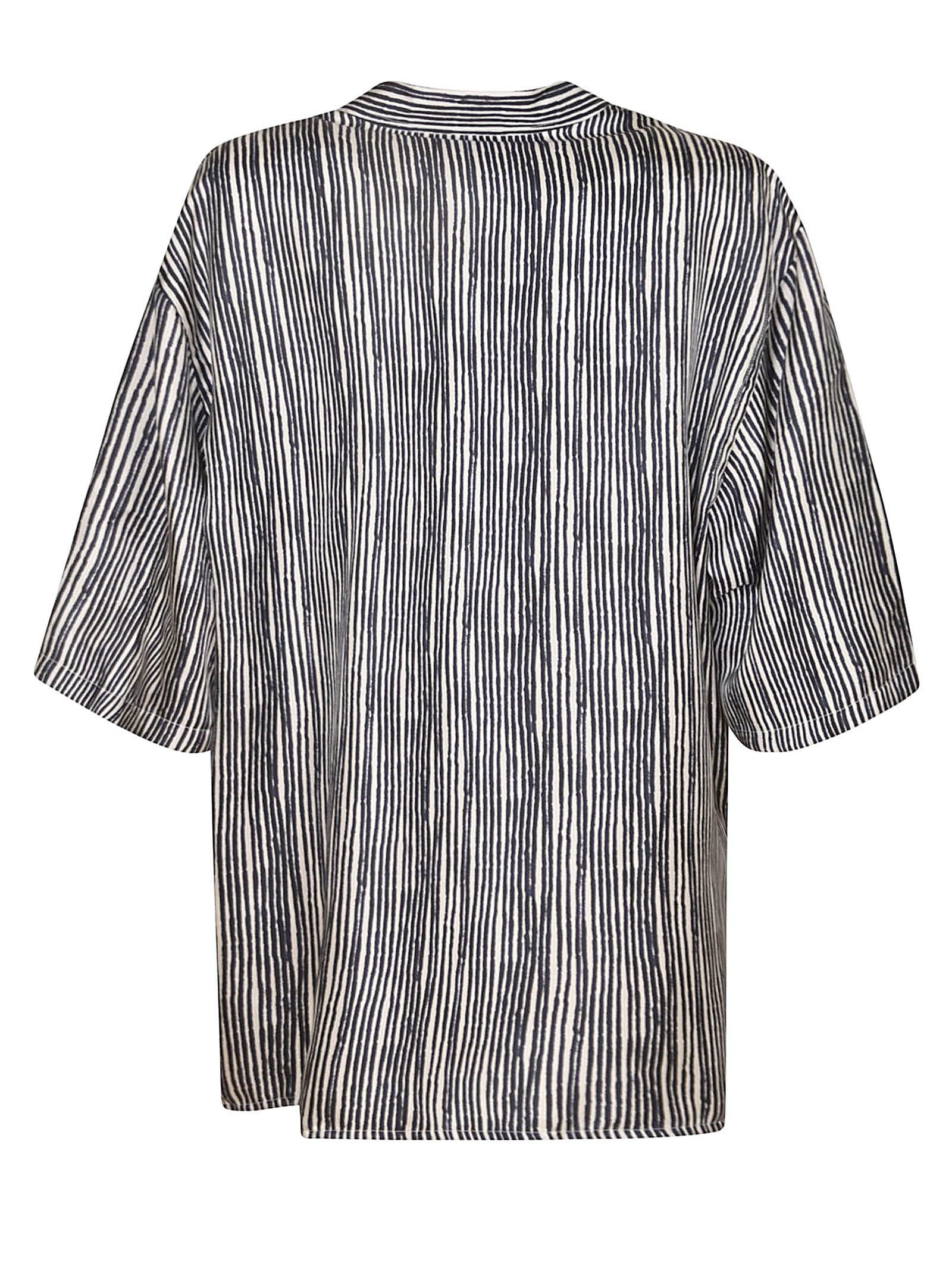 Shop Giorgio Armani Oversized Wrap Shirt In F0bn
