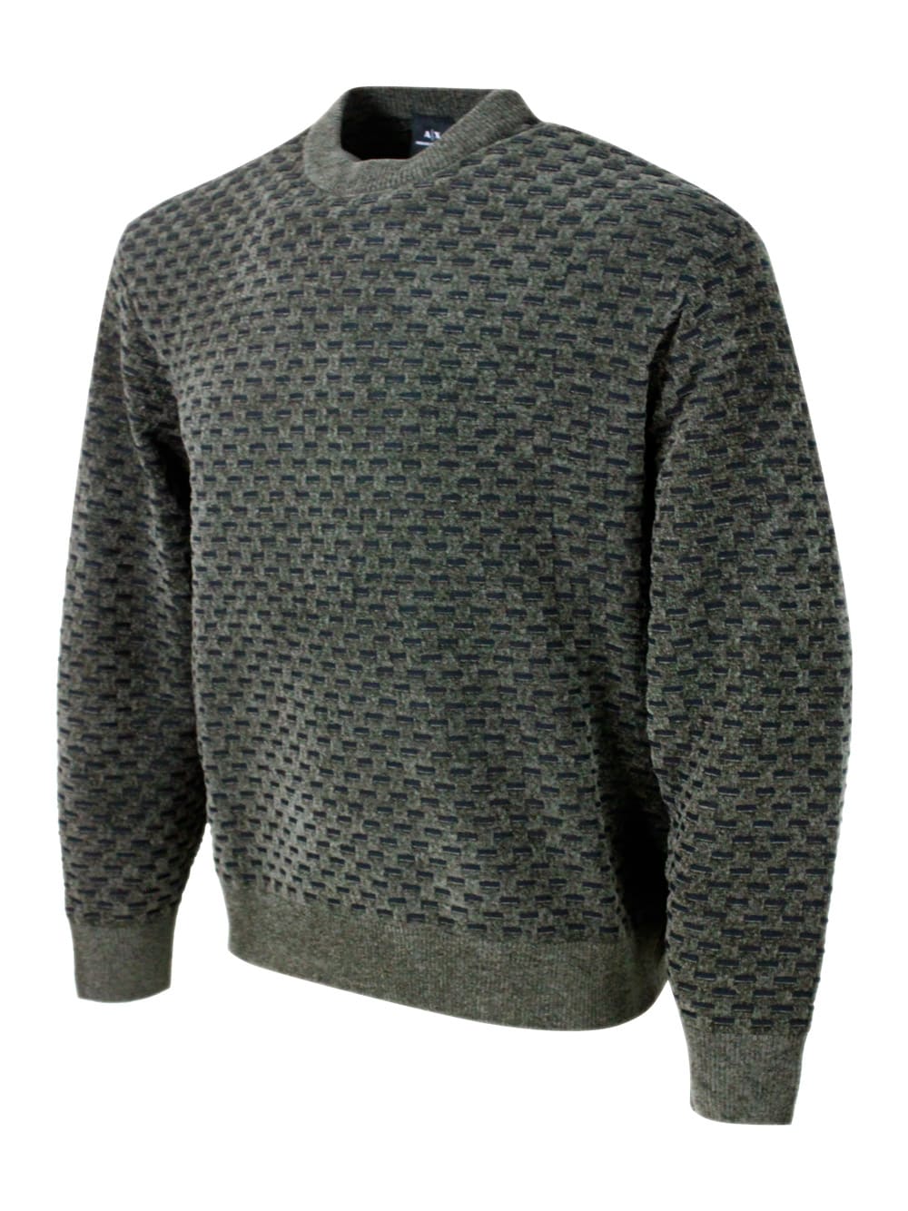 Shop Armani Exchange Sweater In Black - Olive