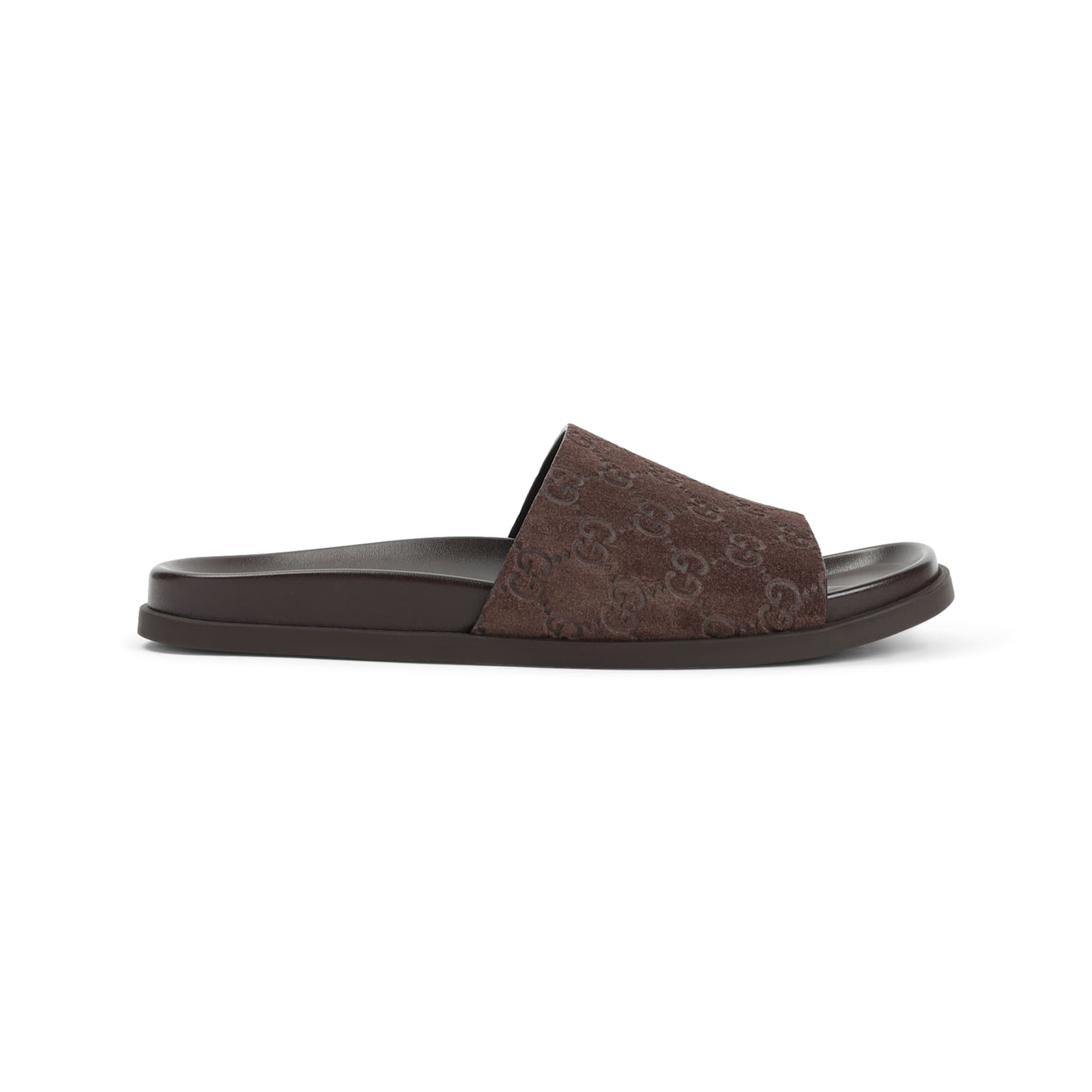 GUCCI BROWN SUEDE SLIPPERS