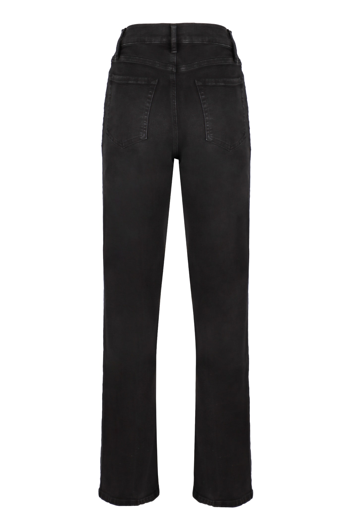 Shop Frame Le Slim Palazzo Jeans In Black