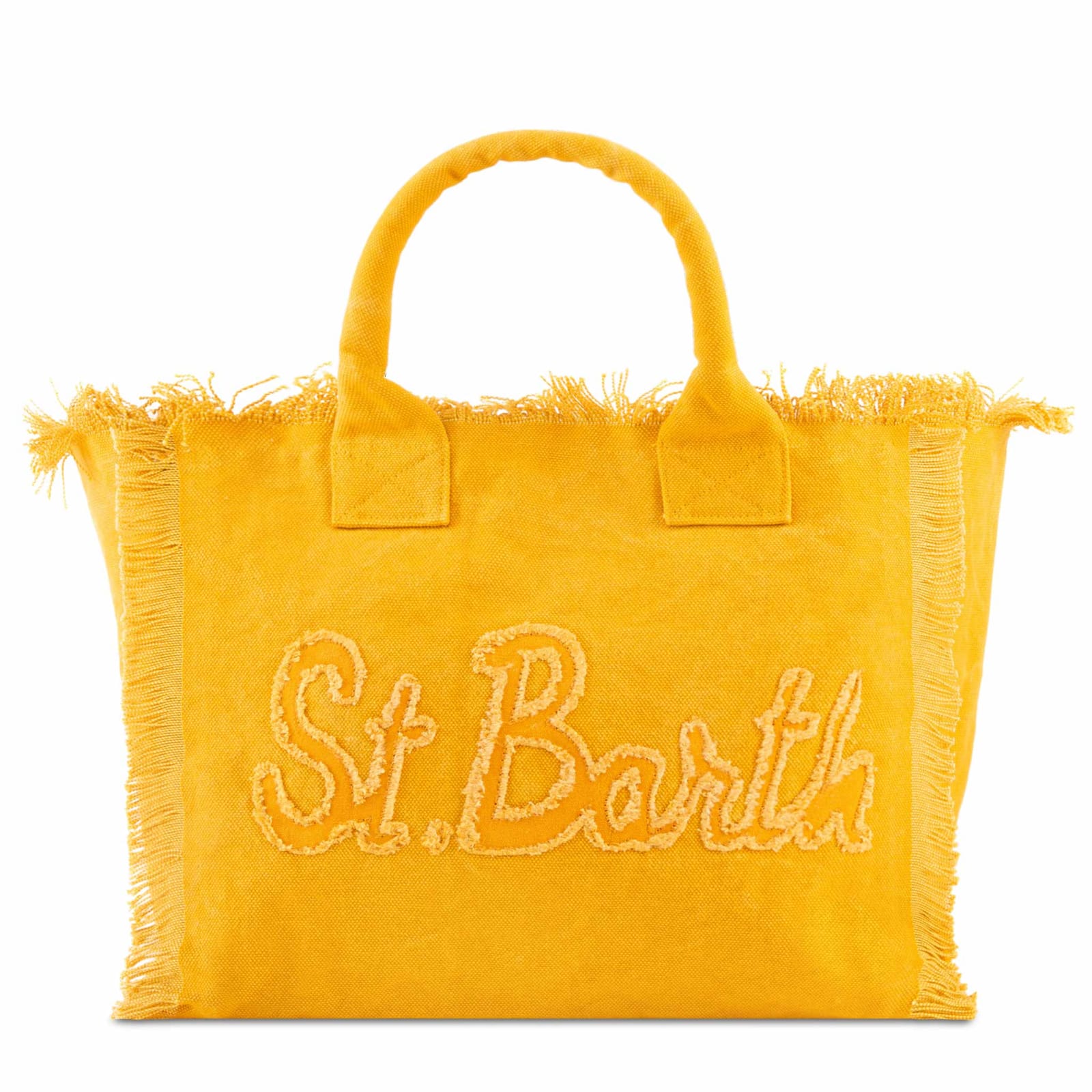 MC2 Saint Barth Vanity Ochre Canvas Shoulder Bag