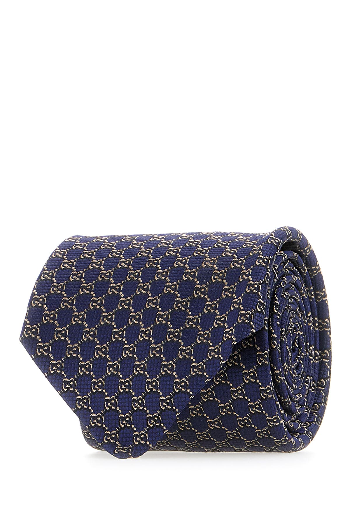 Gucci Embroidered Silk Tie In Black