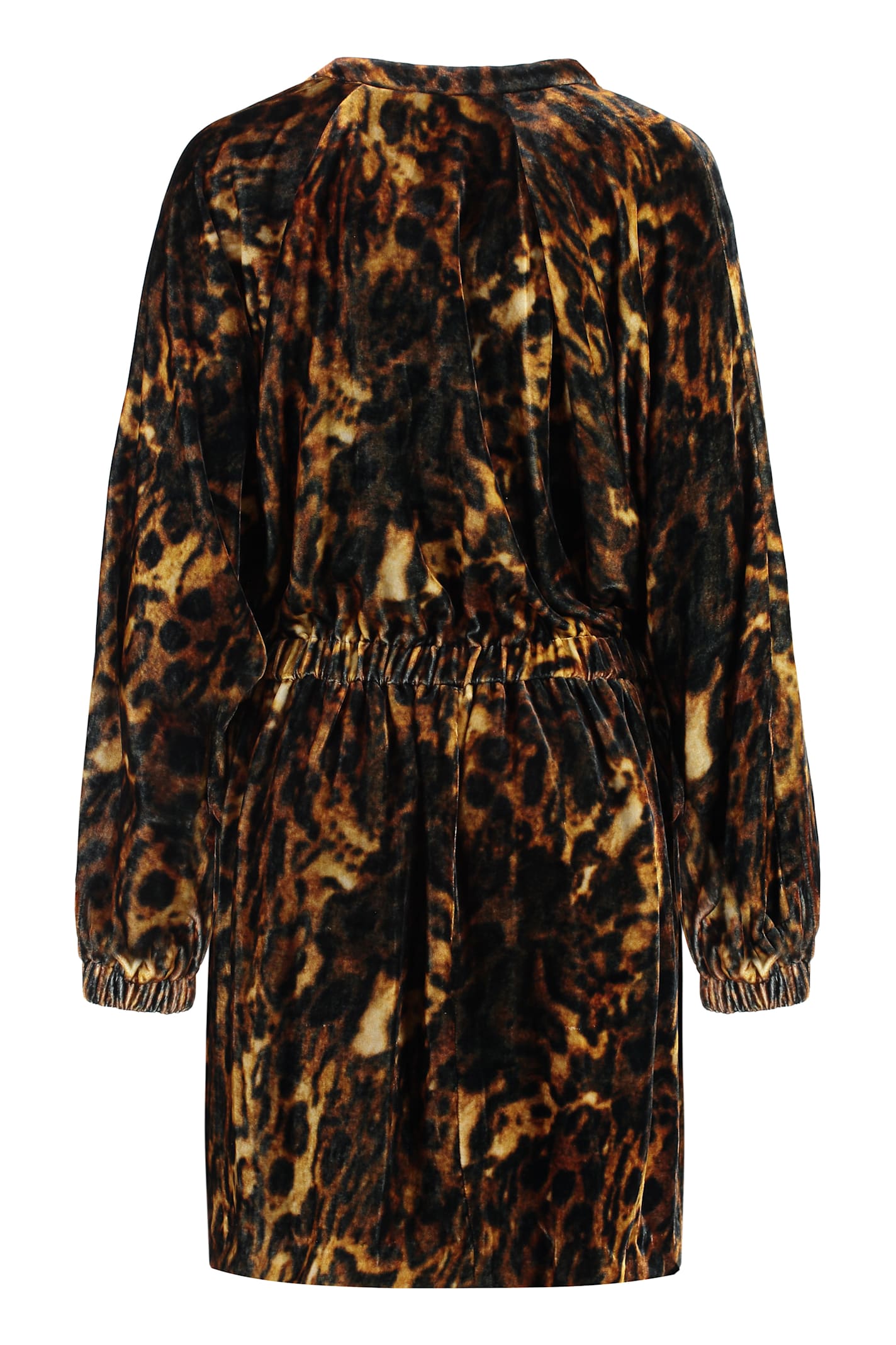 Shop Isabel Marant Lassie Velvet Dress In Animalier