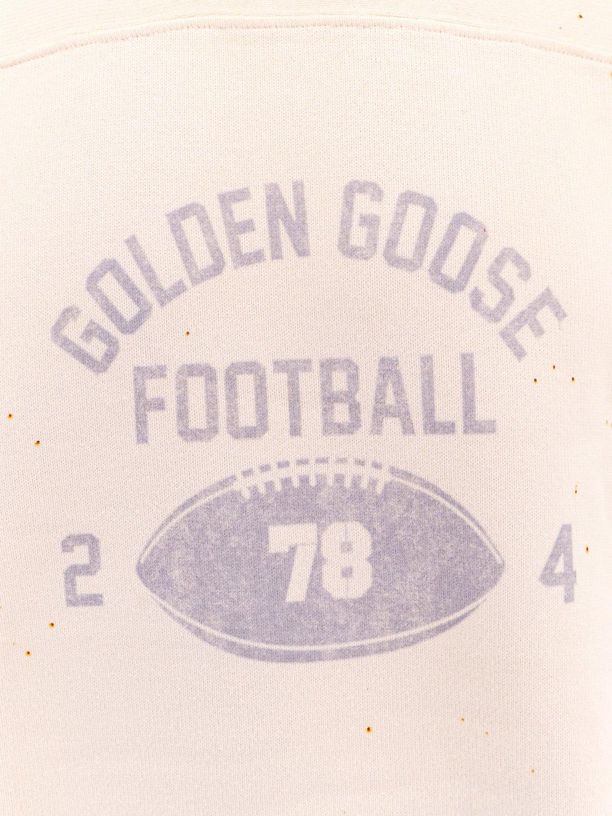 Shop Golden Goose Logo Printed Crewneck T-shirt In White