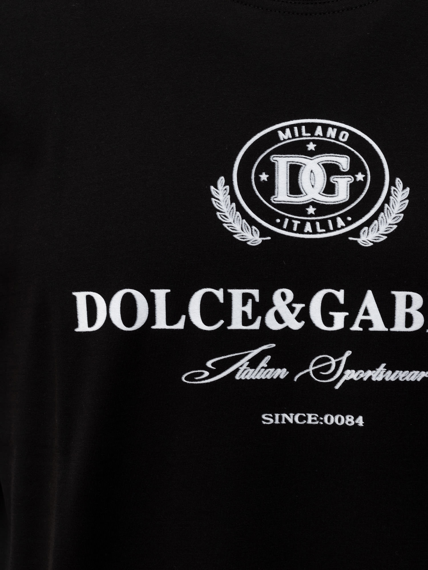 Shop Dolce & Gabbana Dolce&gabbana Italian Sportswear T-shirt In Nero