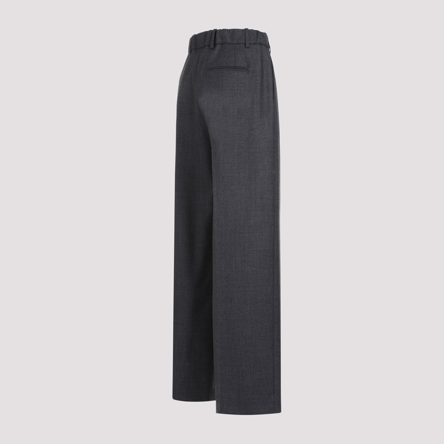 Shop The Row Roan Wool Pants In Chm Charcoal Melange