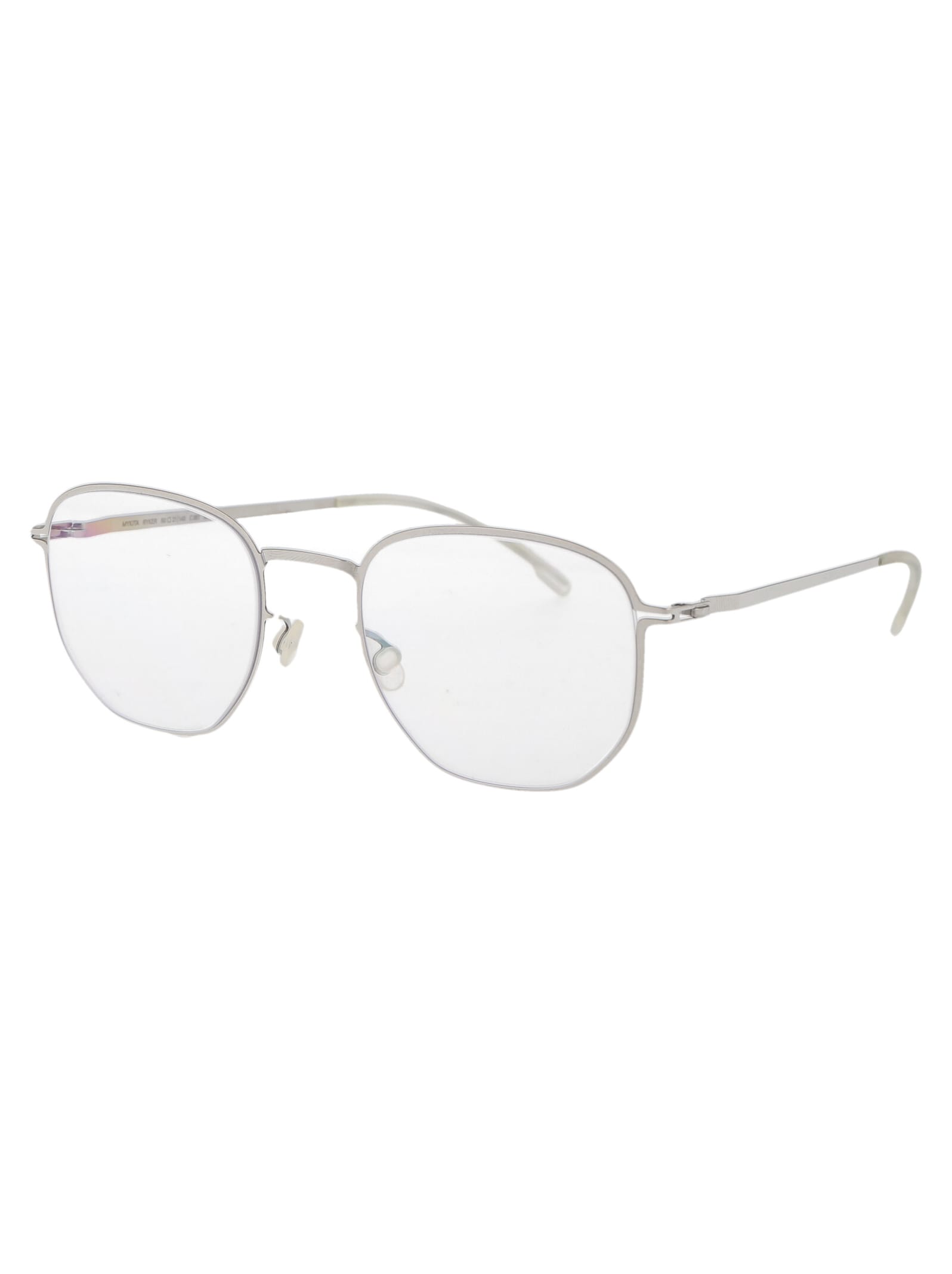Mykita Shiny Silver Clear Steel Glasses