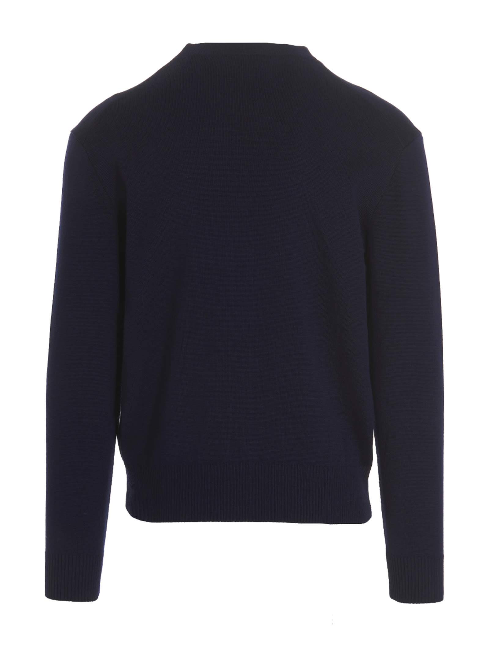 Shop Ami Alexandre Mattiussi Logo Cardigan In Blue