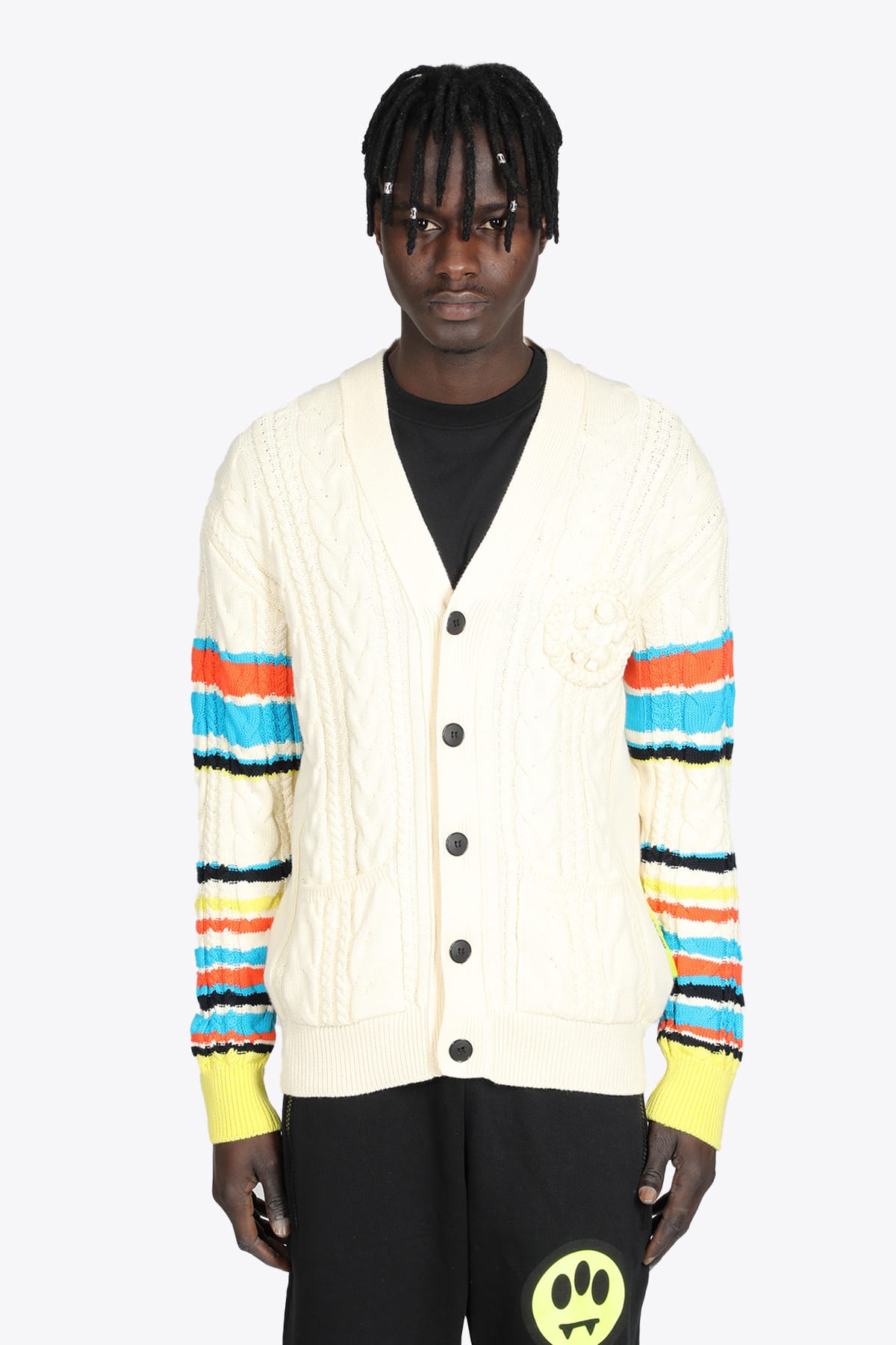 Barrow Cardigan Unisex Off white kable knit cardigan with smile