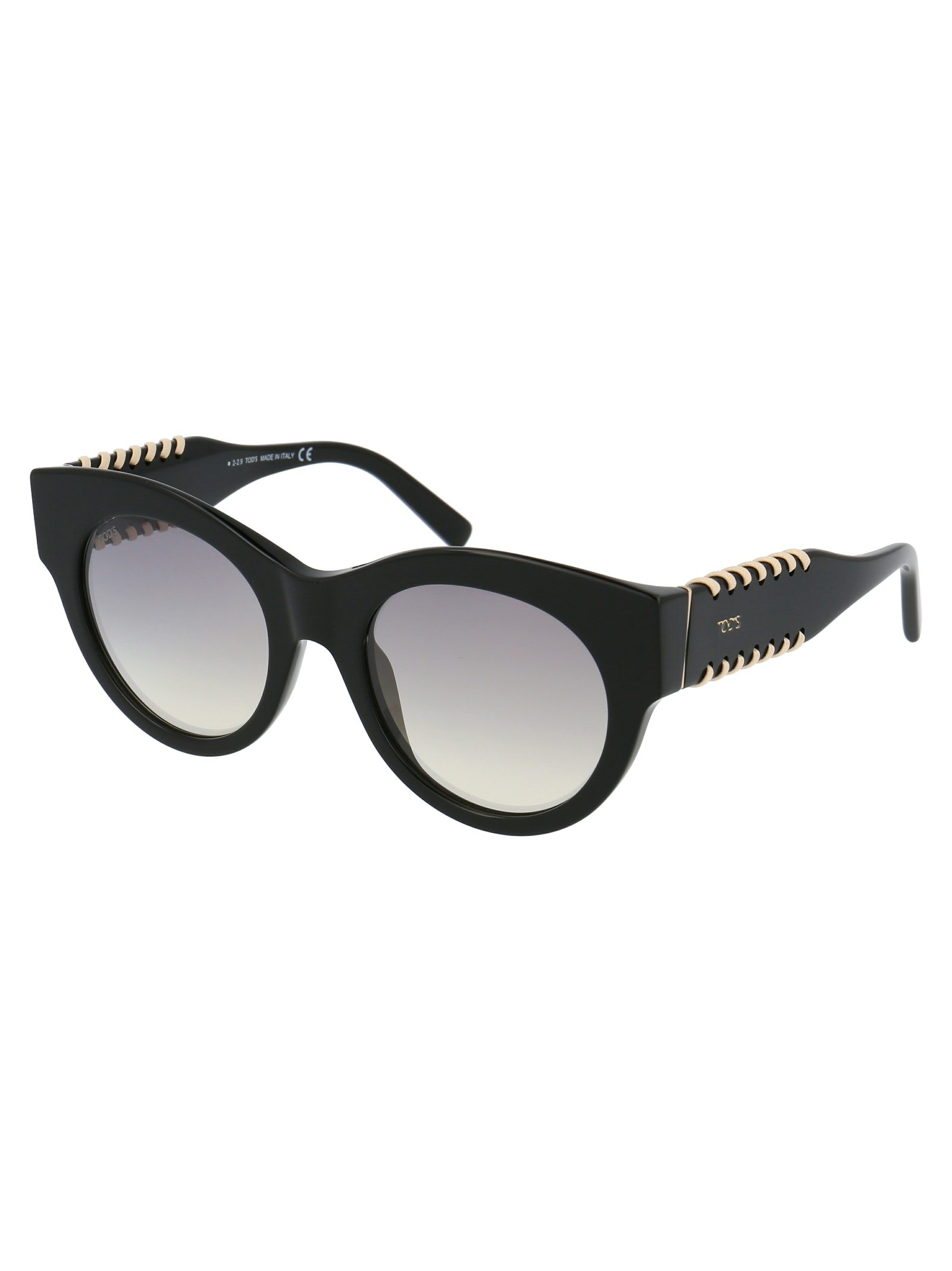 Shop Tod's To0245 Sunglasses In 01c Black