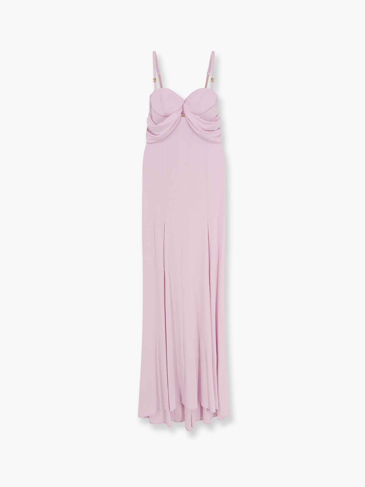 Elisabetta Franchi Red Carpet Stretch Viscose Long Dress In Pink