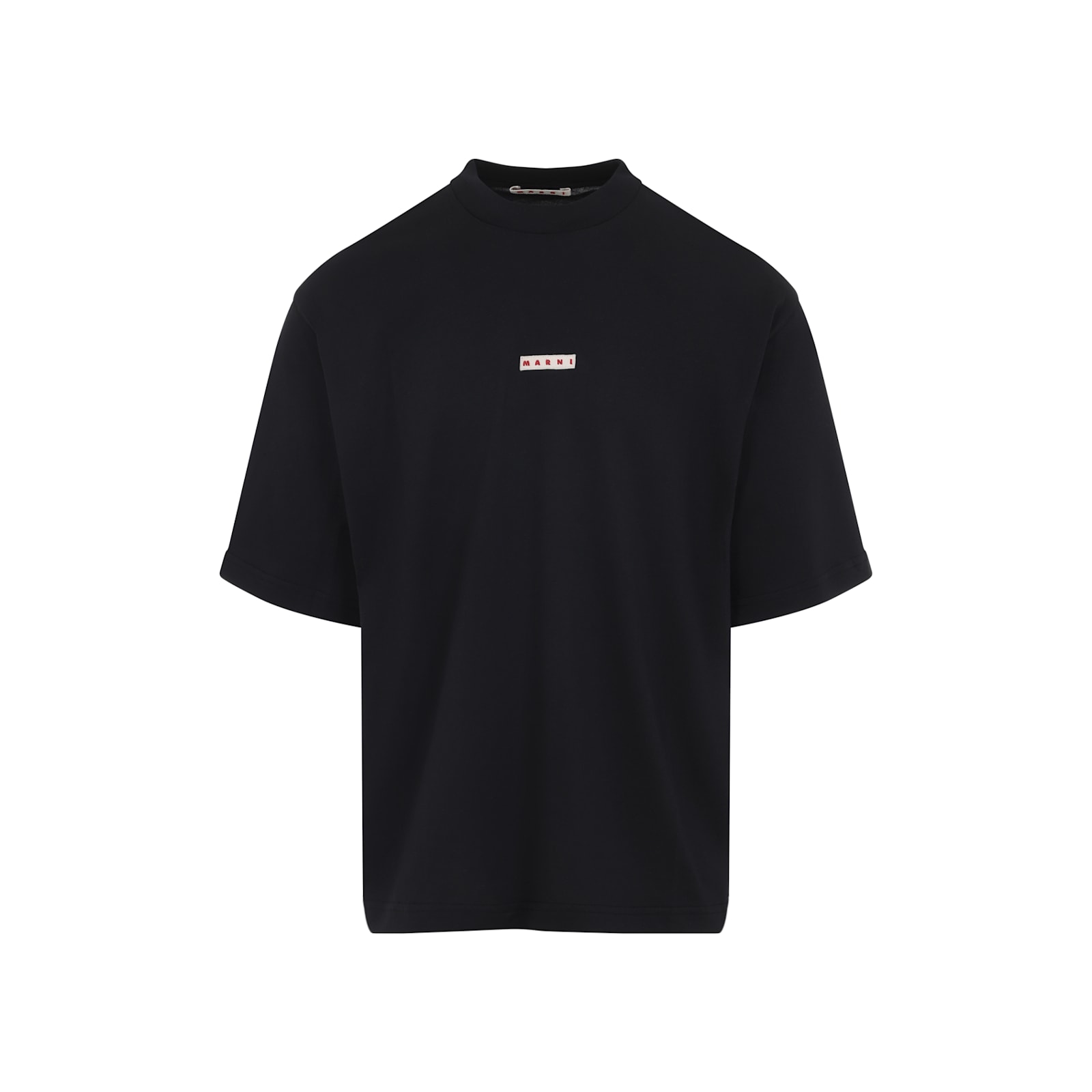Marni Brand Label T-shirt In Black