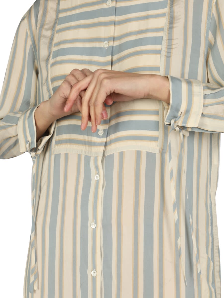 Shop Aspesi Shirt Dress In Azure
