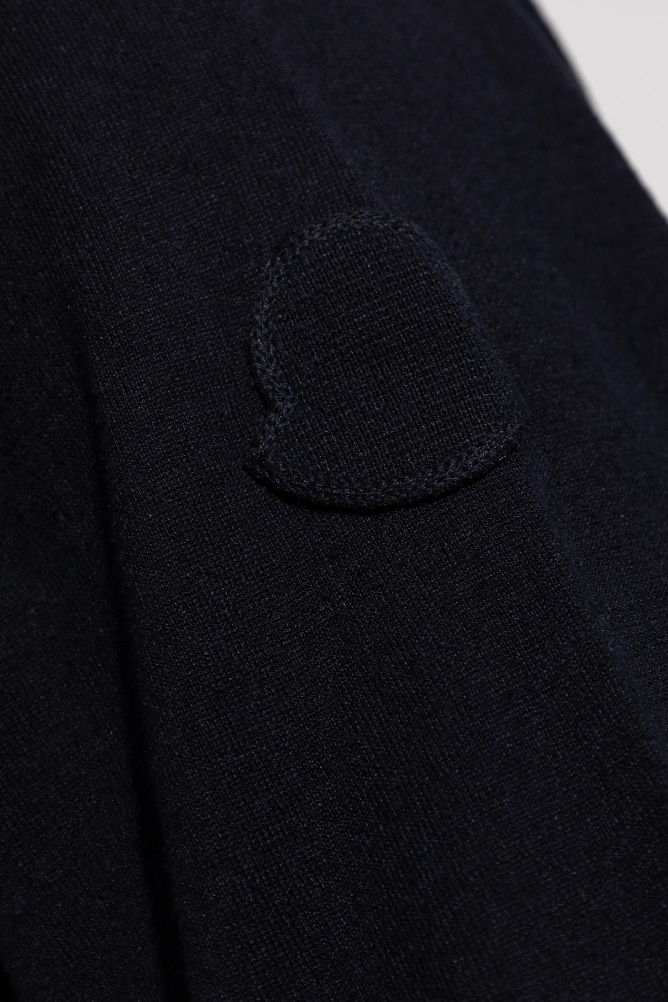 Moncler Logo-appliqué Polo Shirt In Blue