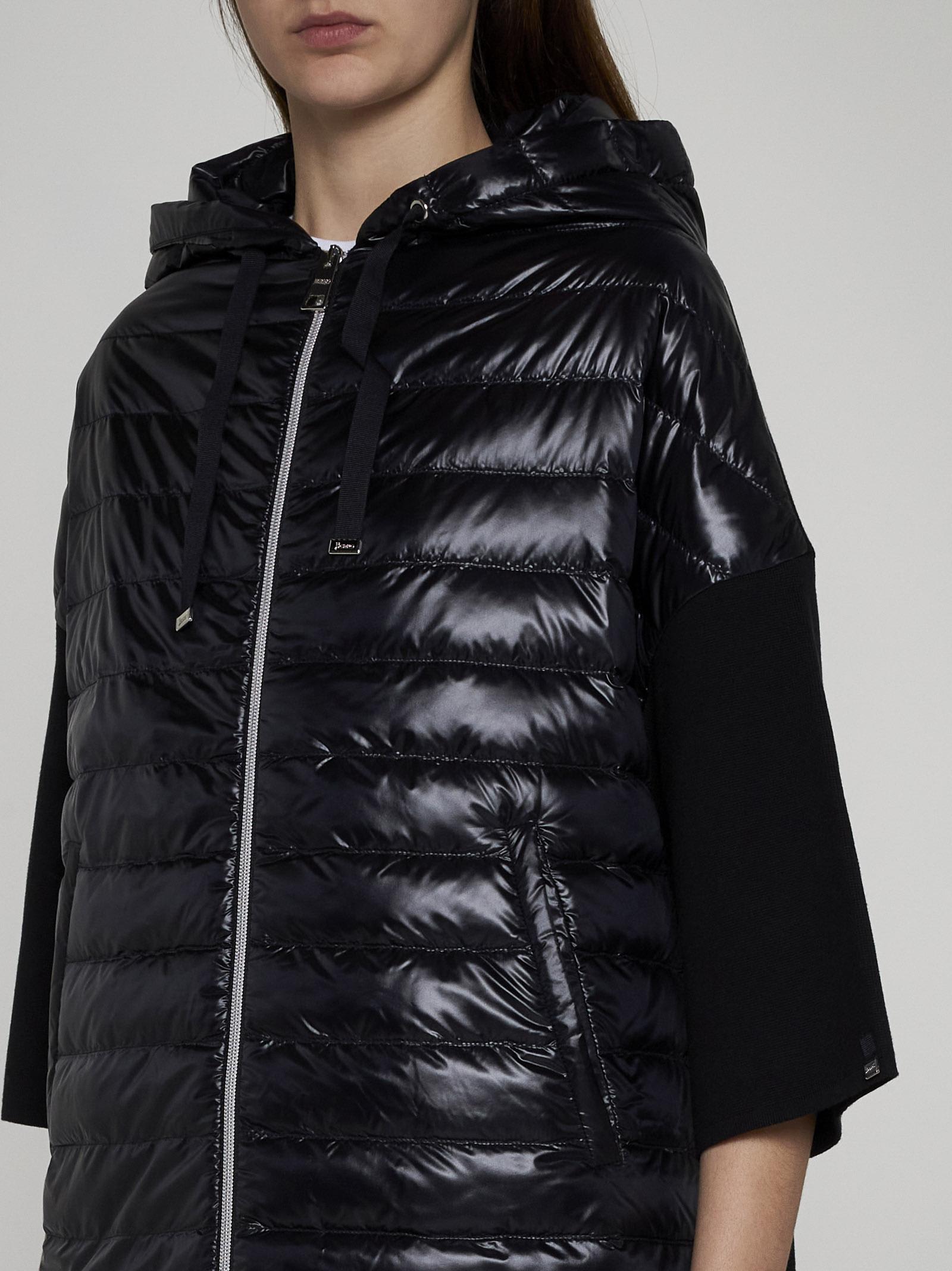 Shop Herno Hooded Quilted Nylon Down Jacket In Black