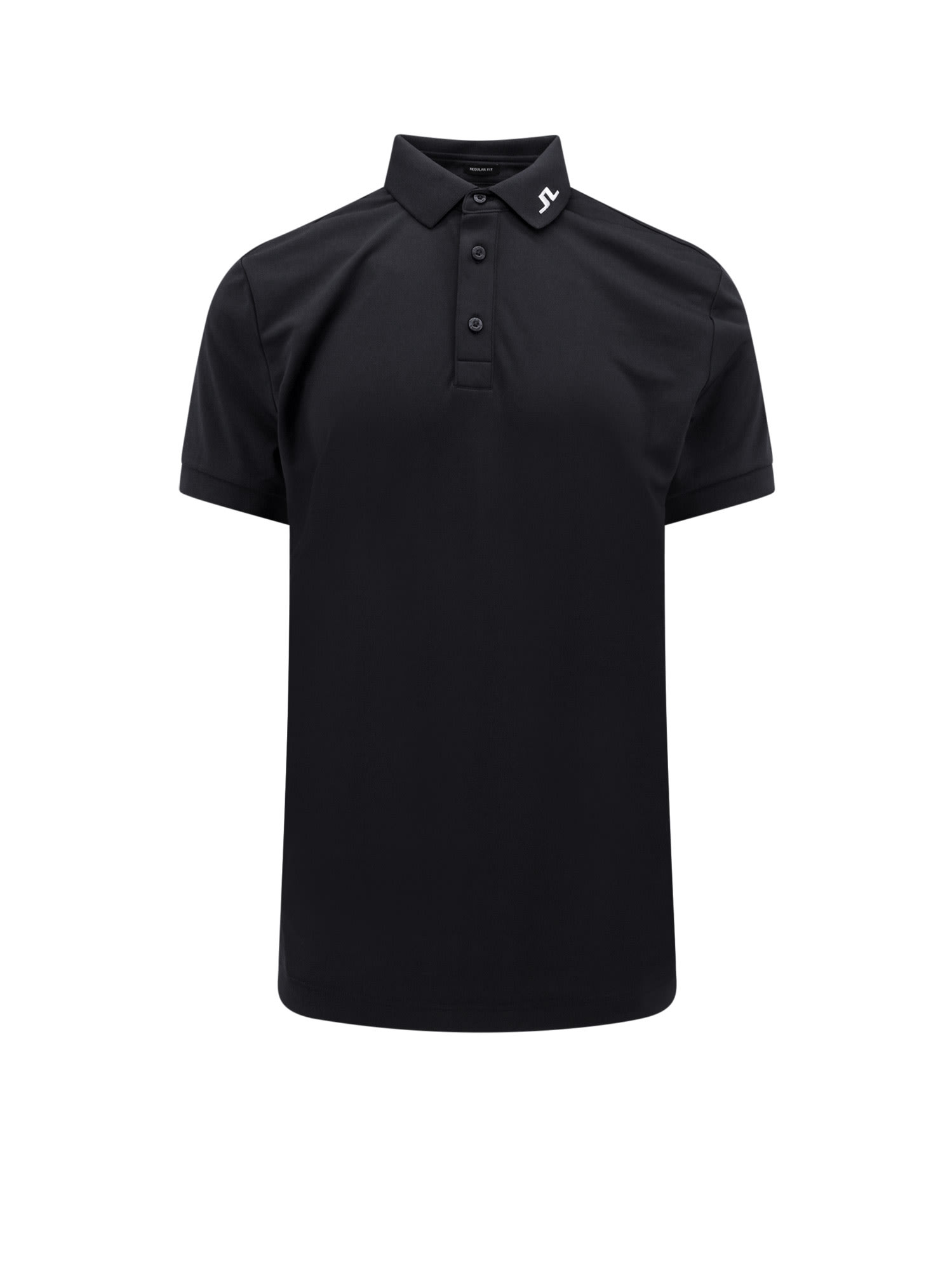 Shop J. Lindeberg Kv Polo Shirt In Black