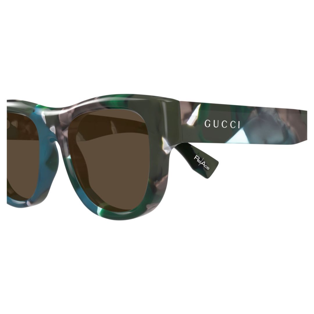 Shop Gucci Gg1750s-001 Green-green-brown