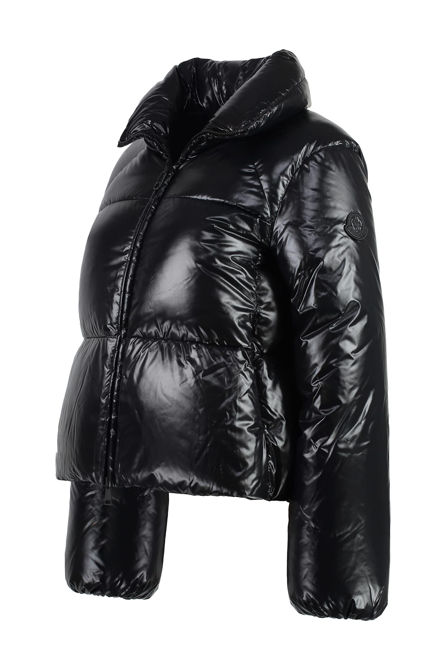 Shop Moncler Breteuil Techno-nylon Down Jacket In Black