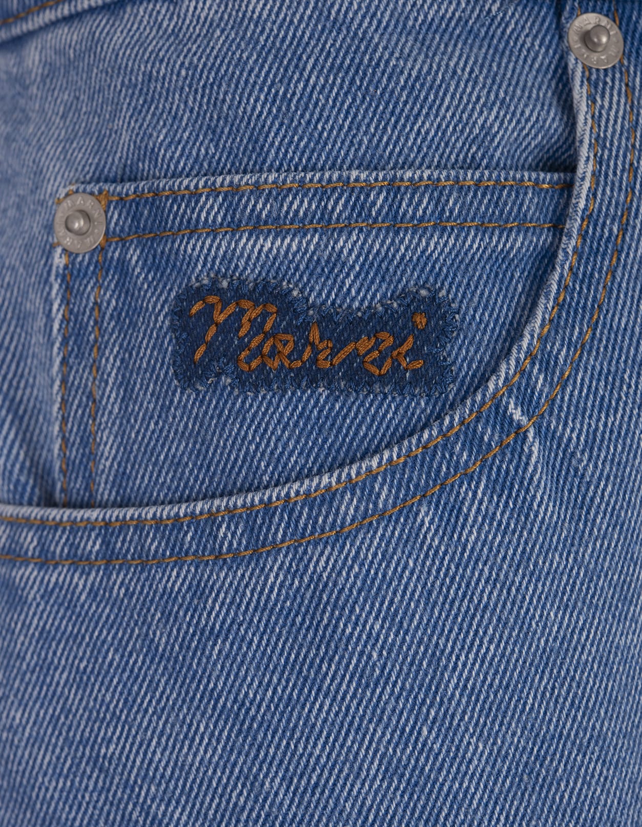 Shop Marni Carrot Jeans In Cobalt Blue Organic Denim