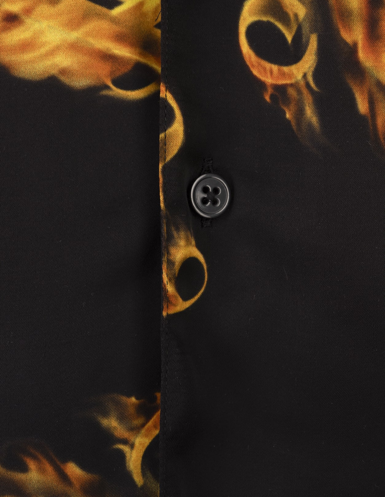 Shop Palm Angels Black Shirt With Flaming Monogram Logo