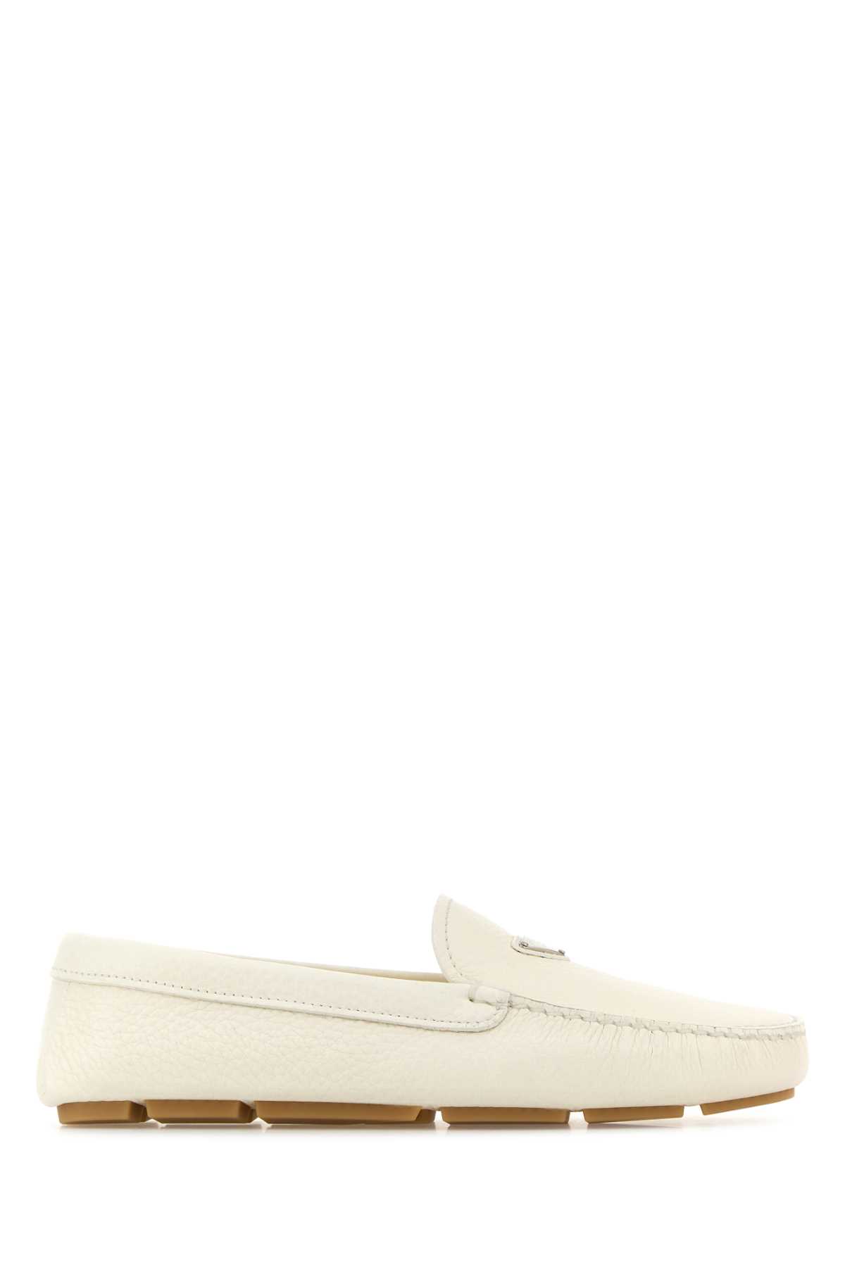 Ivory Leather Loafers