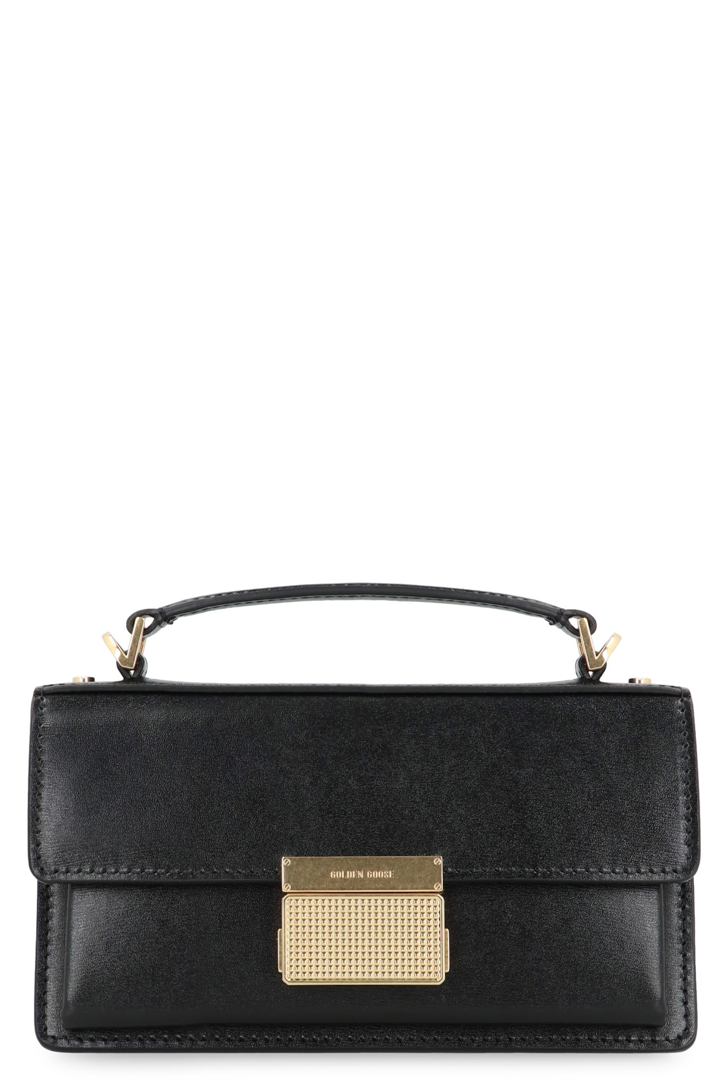 Shop Golden Goose Venezia Leather Mini Crossbody Bag In Black