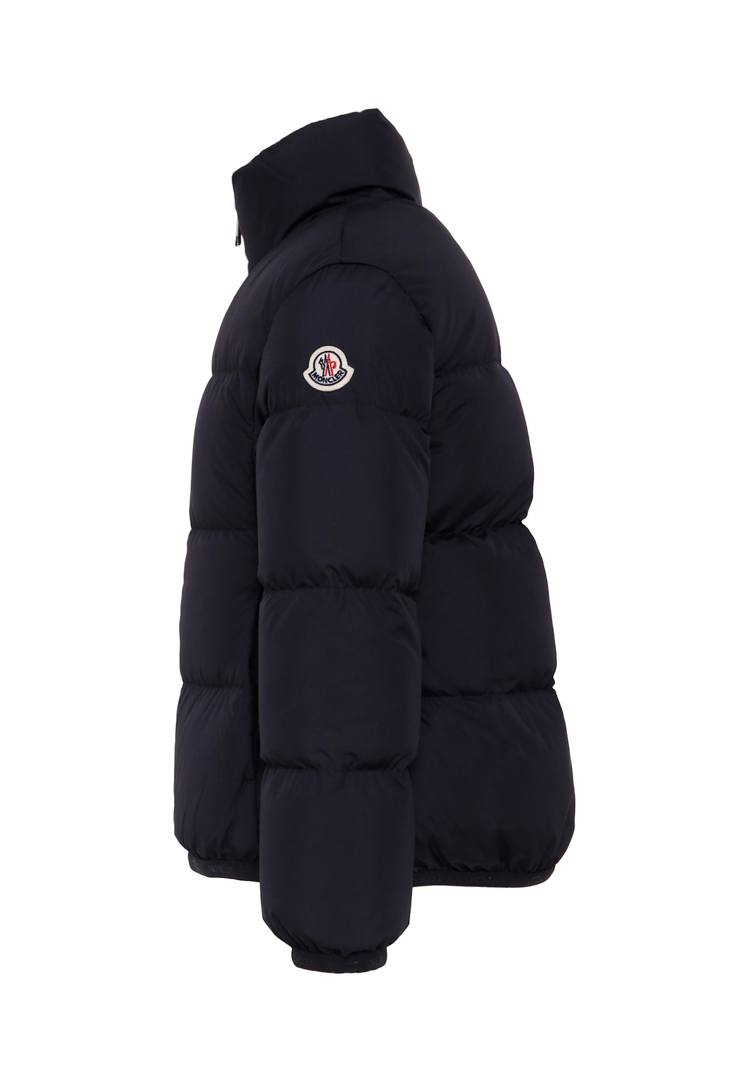 Moncler Blue Cermasa Down Jacket For Boy With Logo In Blue