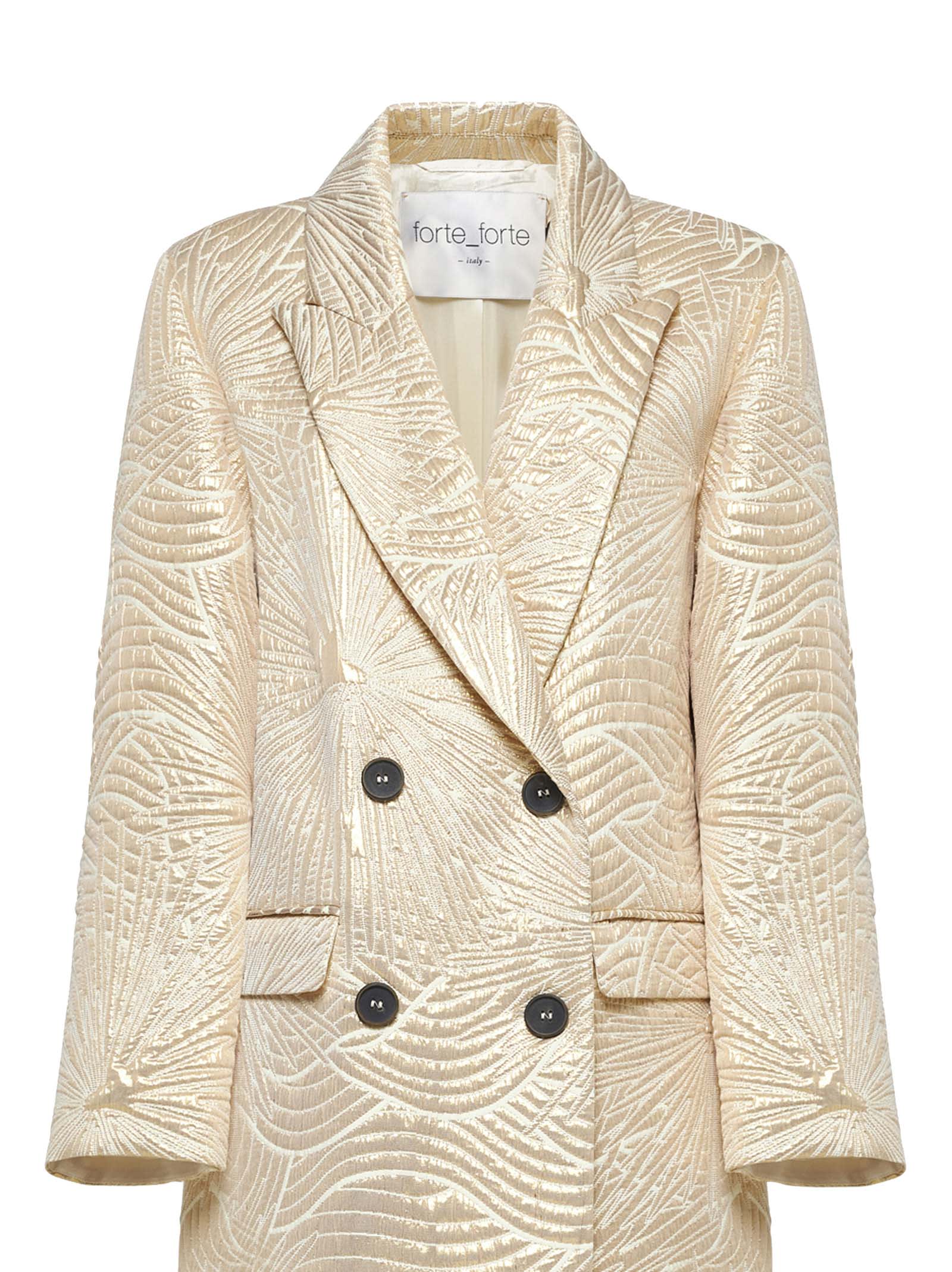 Shop Forte Forte Coat In Golden