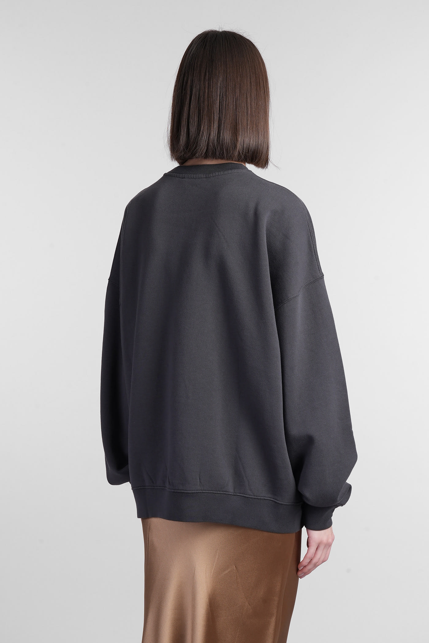 Shop Anine Bing Miles Sweatshirt In Black Cotton