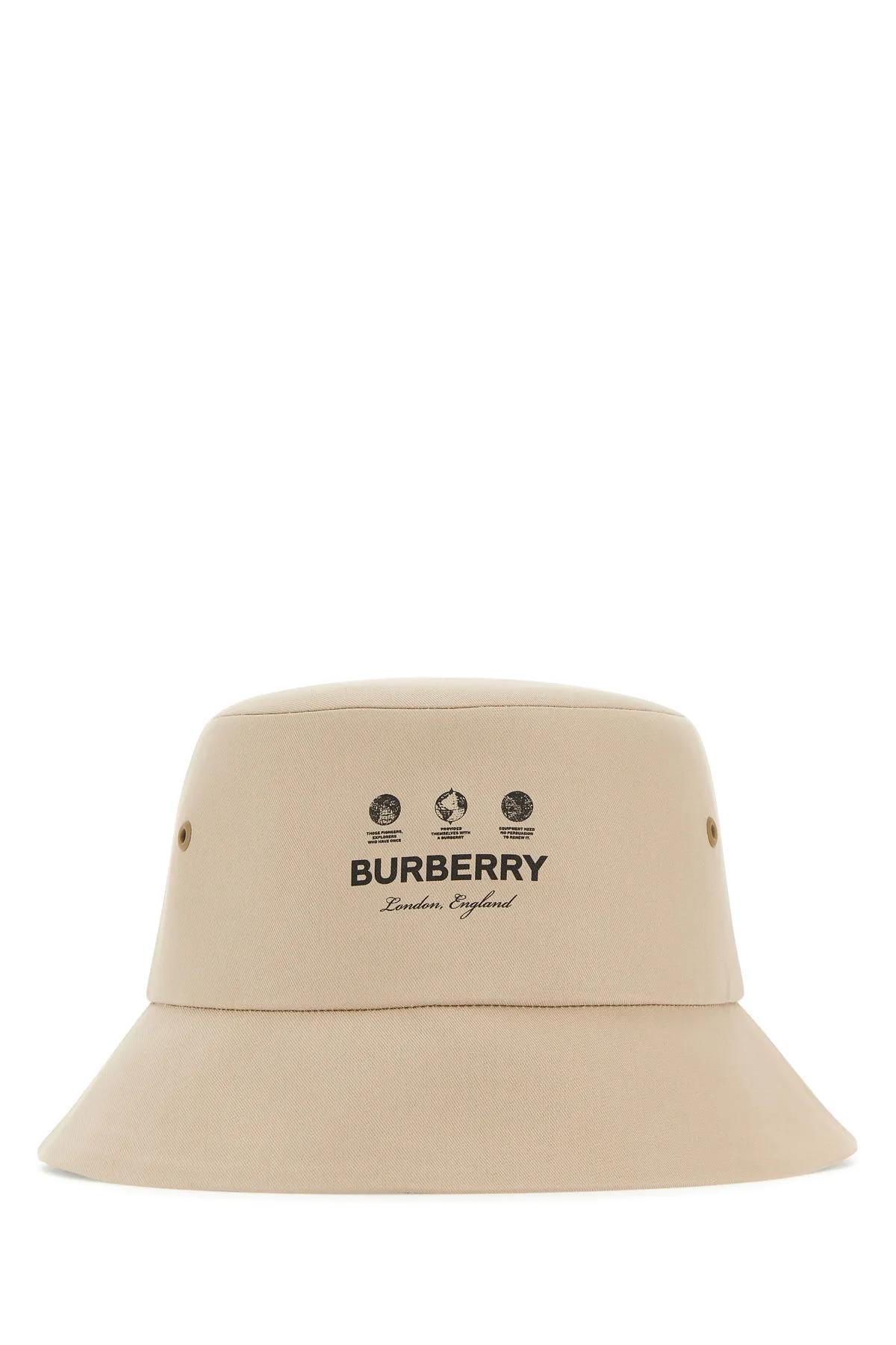 Shop Burberry Beige Gabardine Hat
