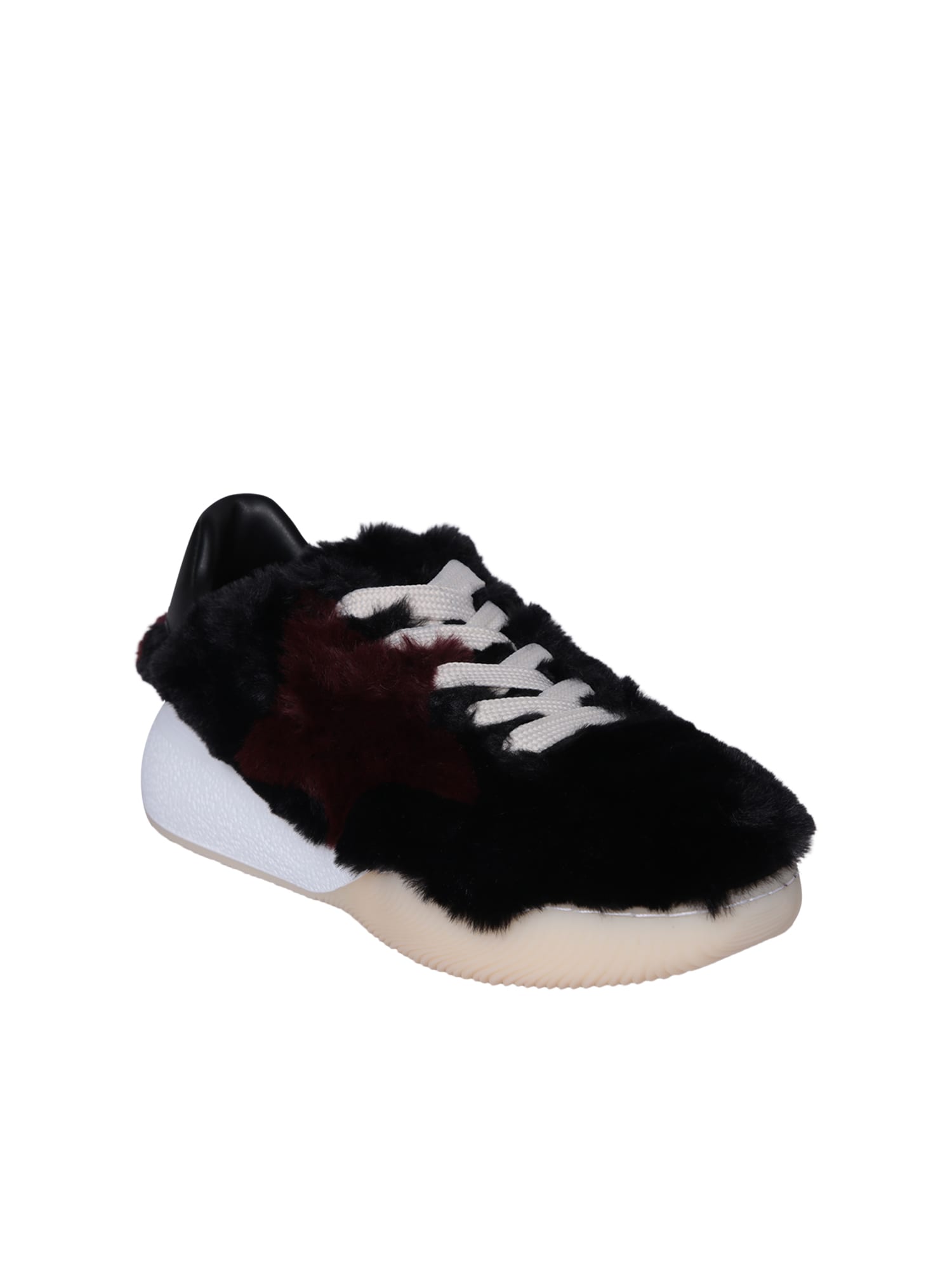 Stella Mccartney Loop Black/ Bordeaux Sneakers In Bordeaux